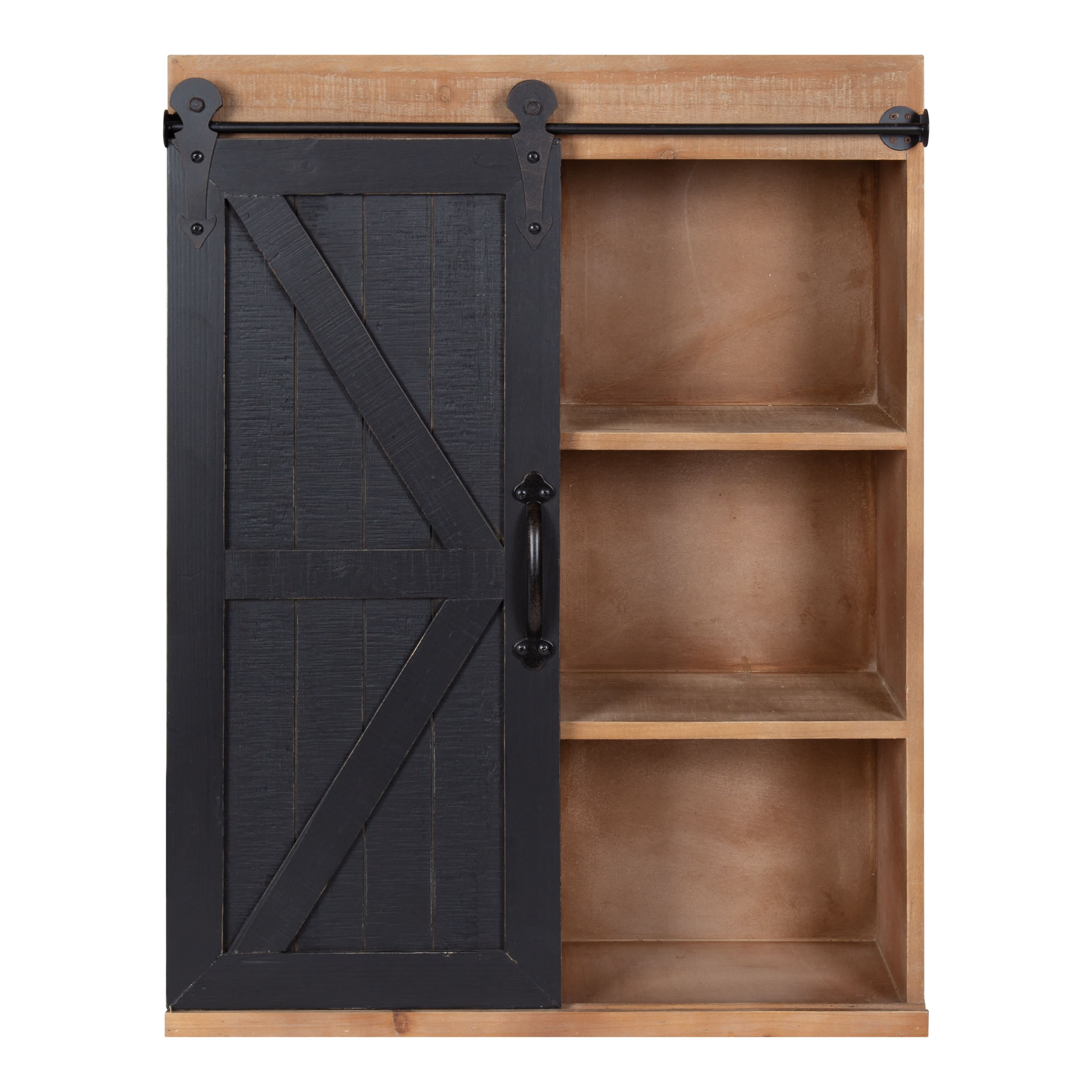 Kate and Laurel Cates Wood Sliding Barn Door Wall Storage Cabinet