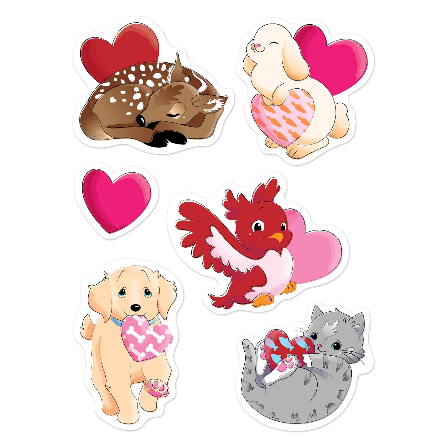 Beistle Valentine's Day Sticker Sheets, 3 Packs of 4