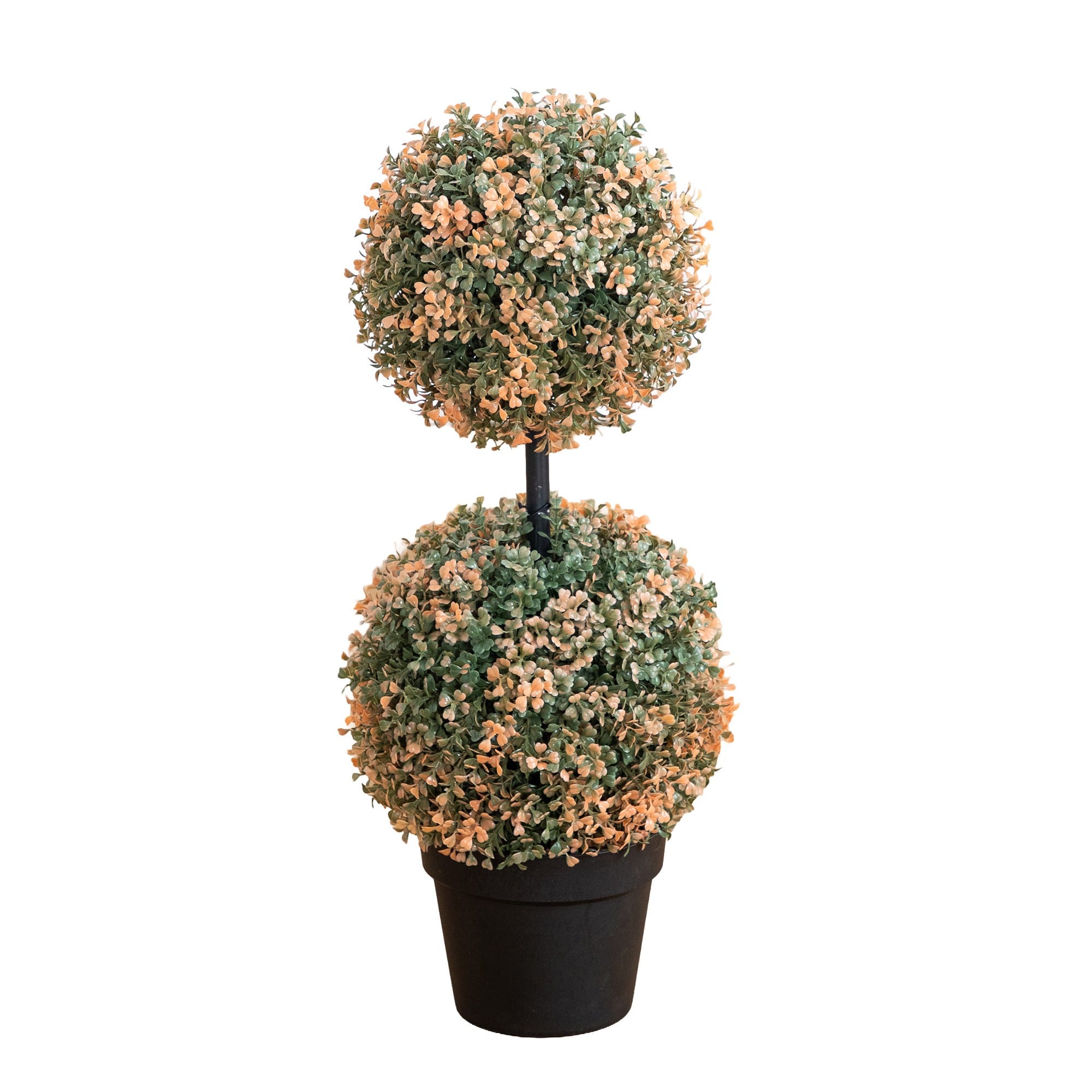 2ft. UV Resistant Autumn Double Ball Boxwood Artificial Fall Topiary Tree