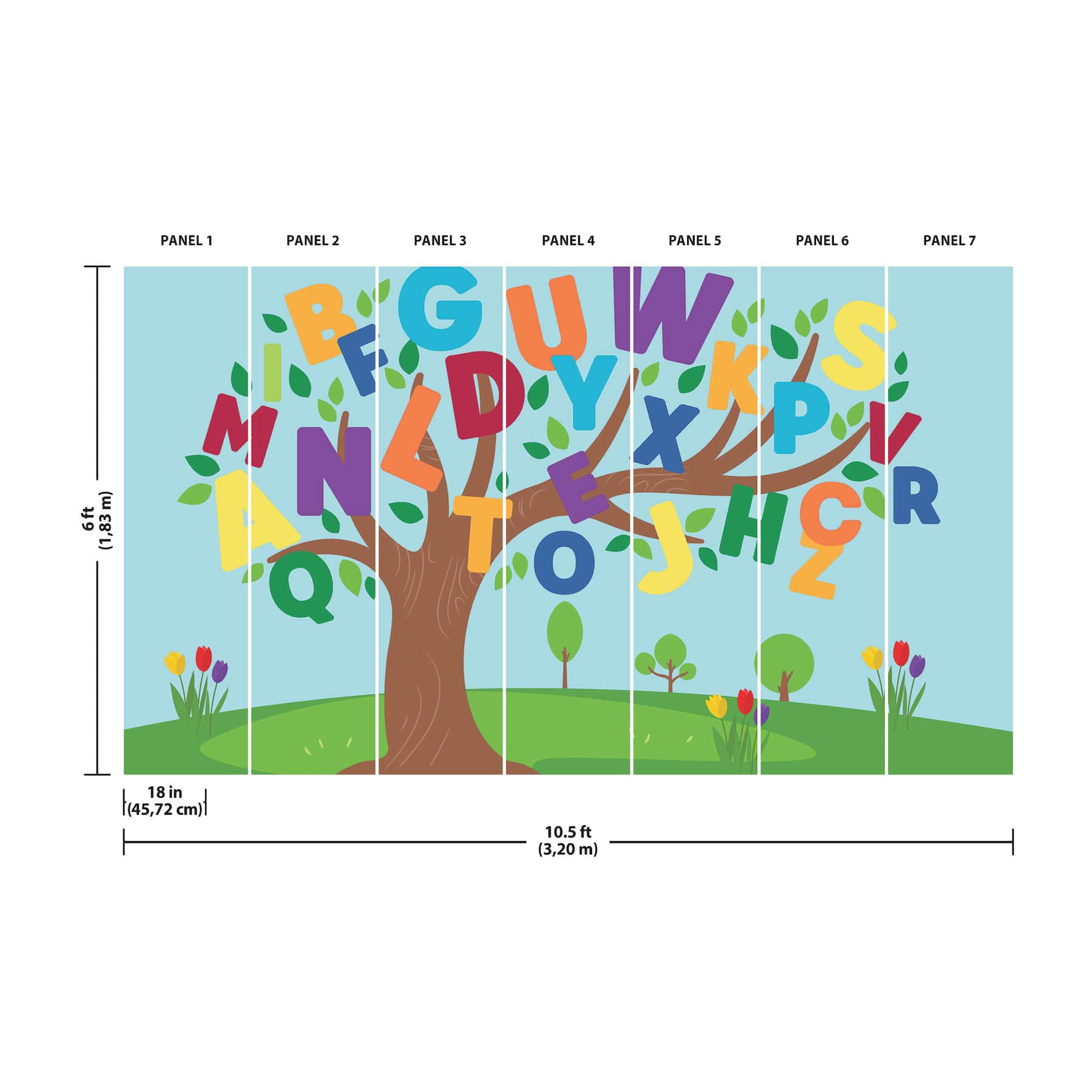 RoomMates Alphabet Tree Peel & Stick Mural