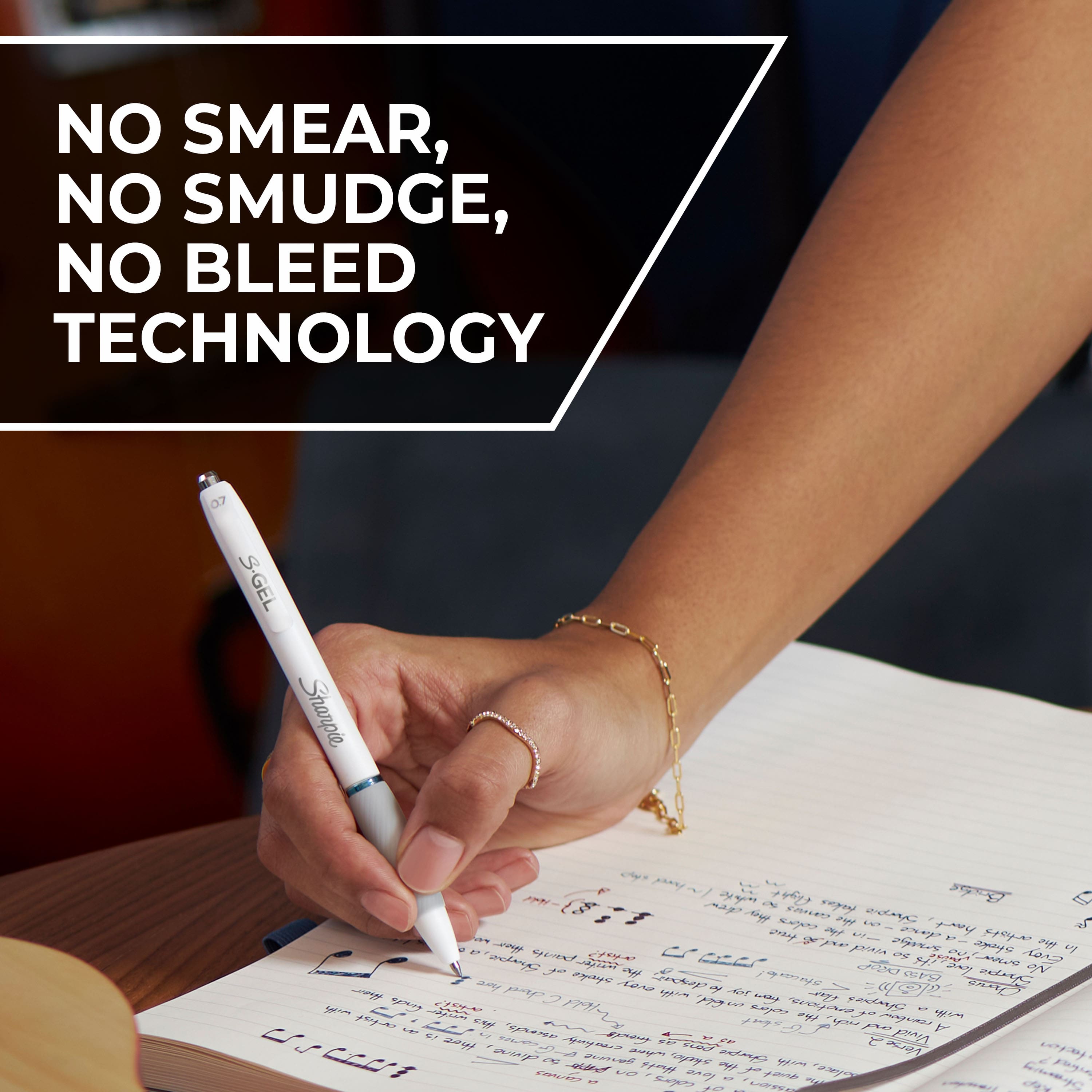 Sharpie® S-Gel™ 0.7mm Medium Point Classic Pens with White Fashion Barrel, 4ct.