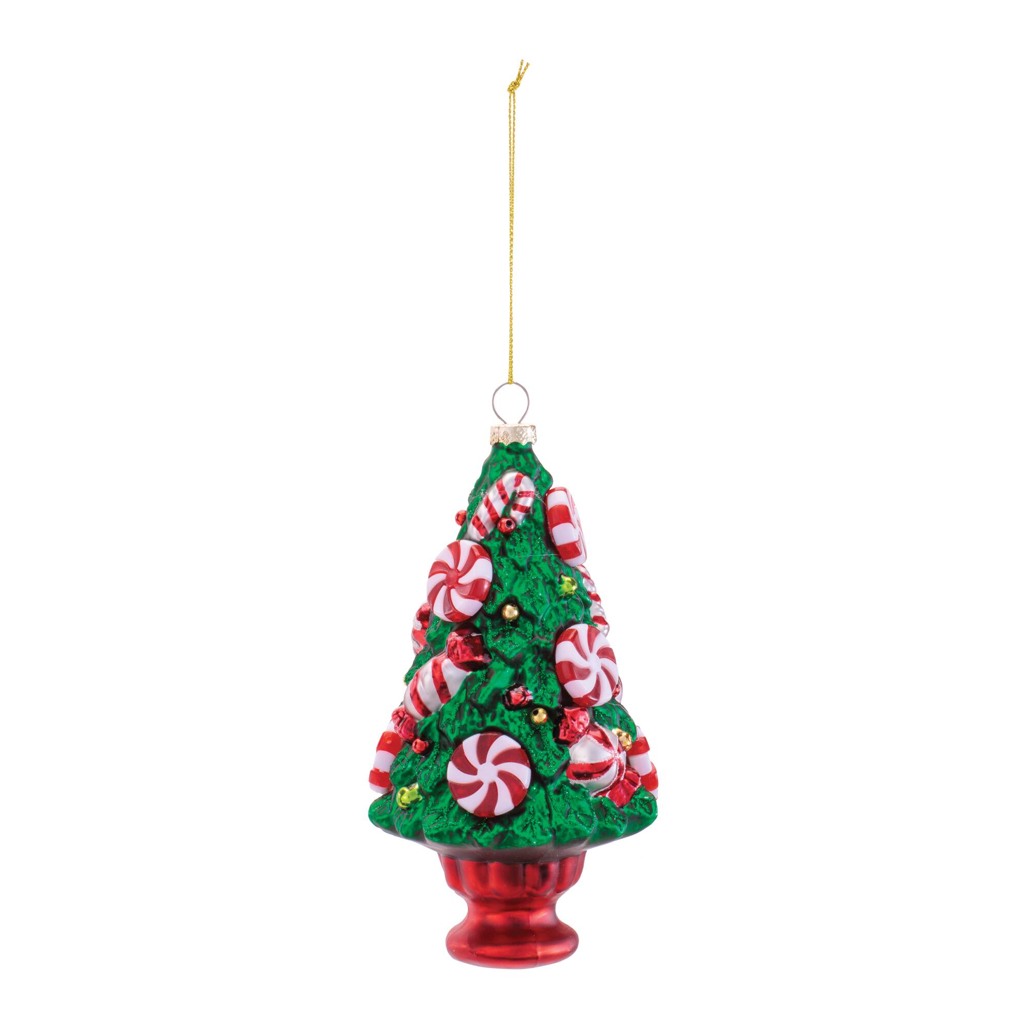 Melrose 6" Candy Tree Glass Ornaments, 12ct.