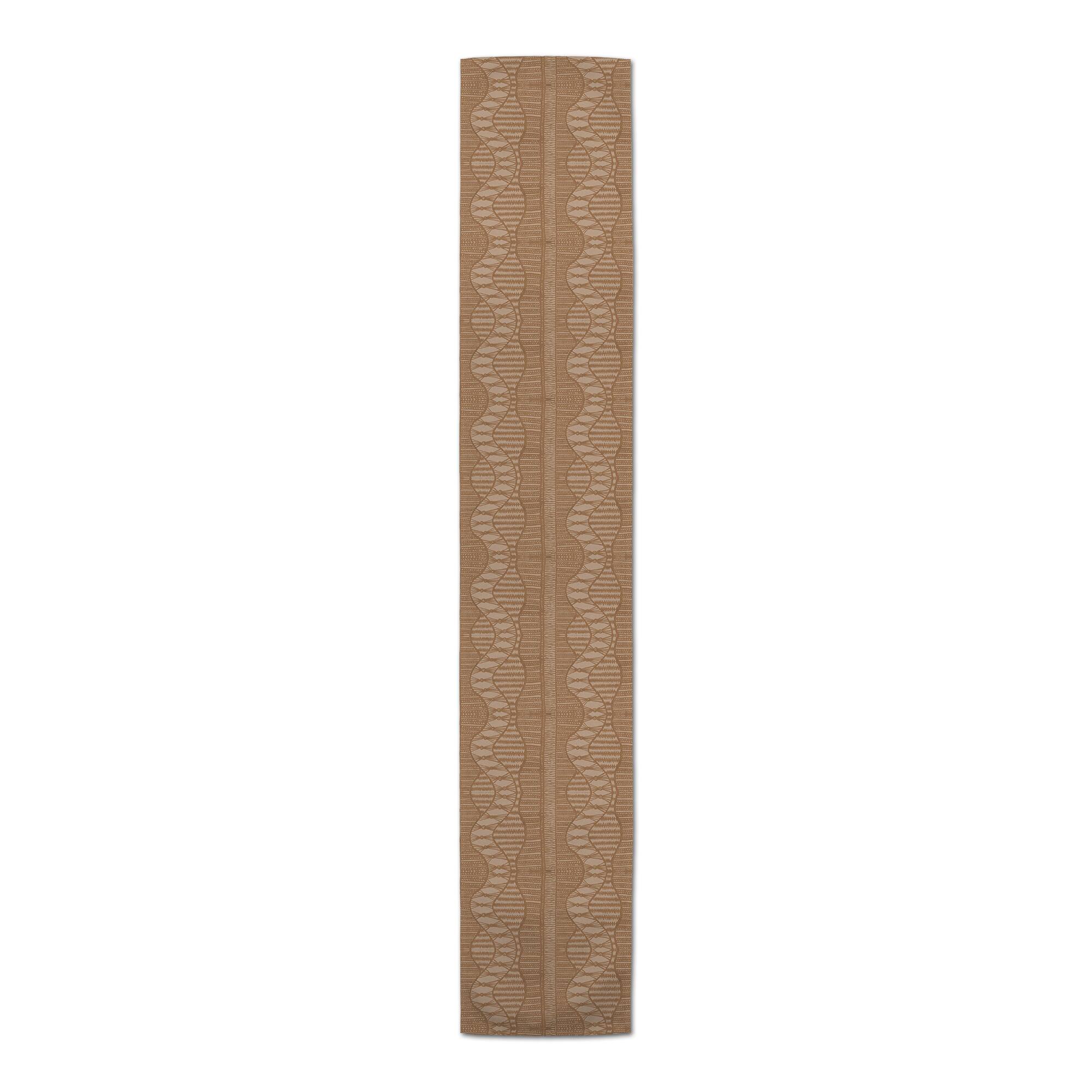 90" Lace Pattern Cotton Twill Runner