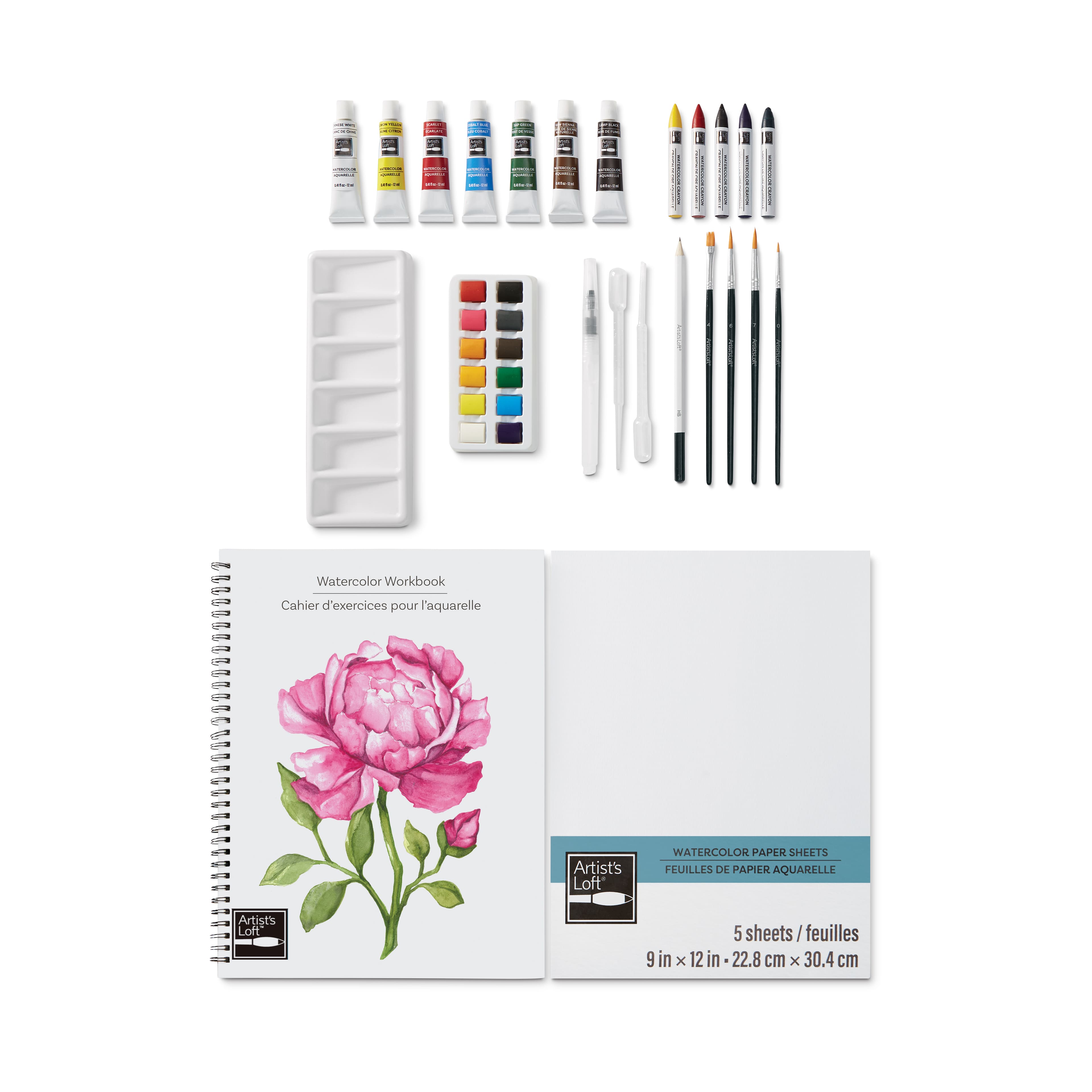6 Pack: Watercolor Painting Technique Set by Artist's Loft™