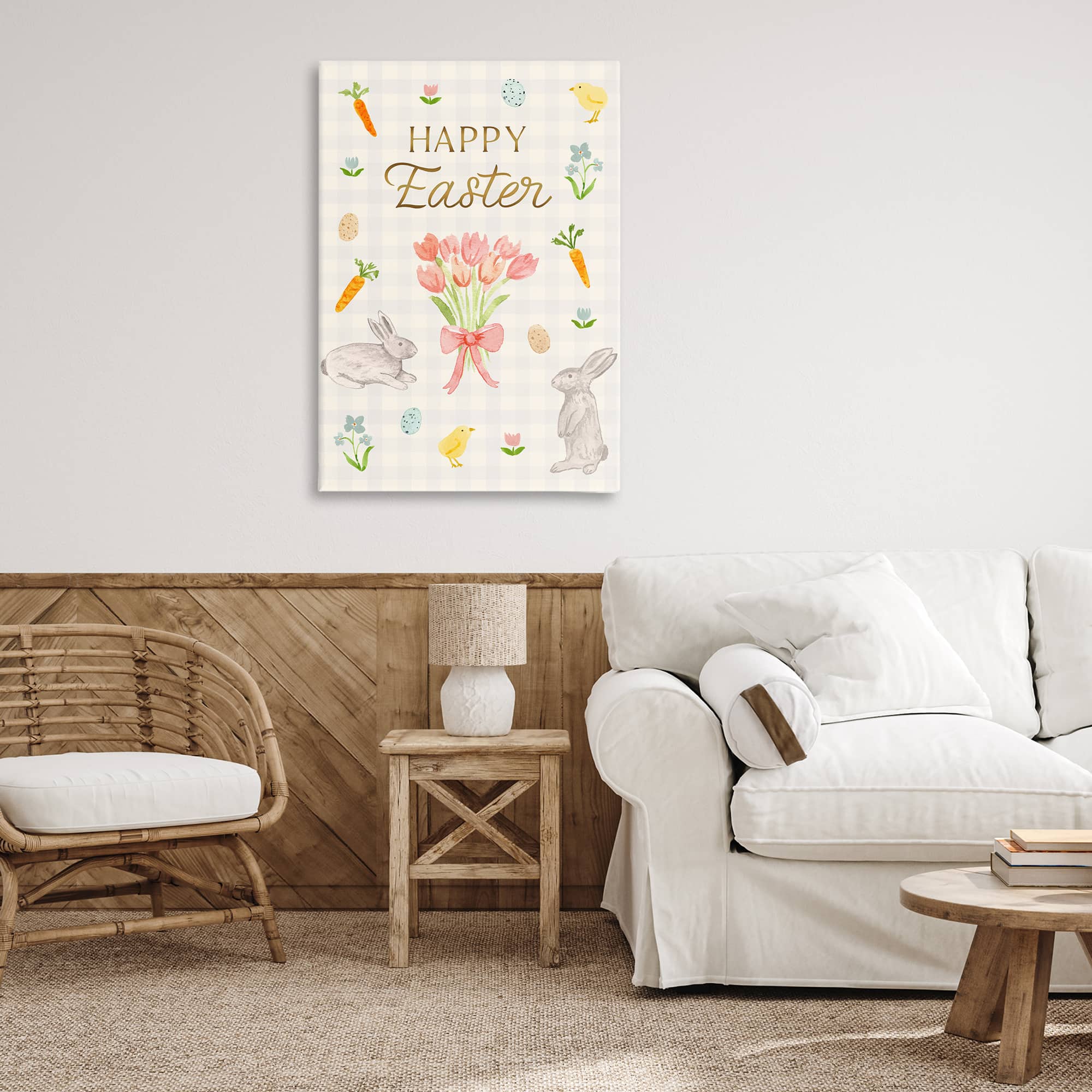 Stupell Industries Happy Easter Soft Spring Compilation Canvas Wall Art