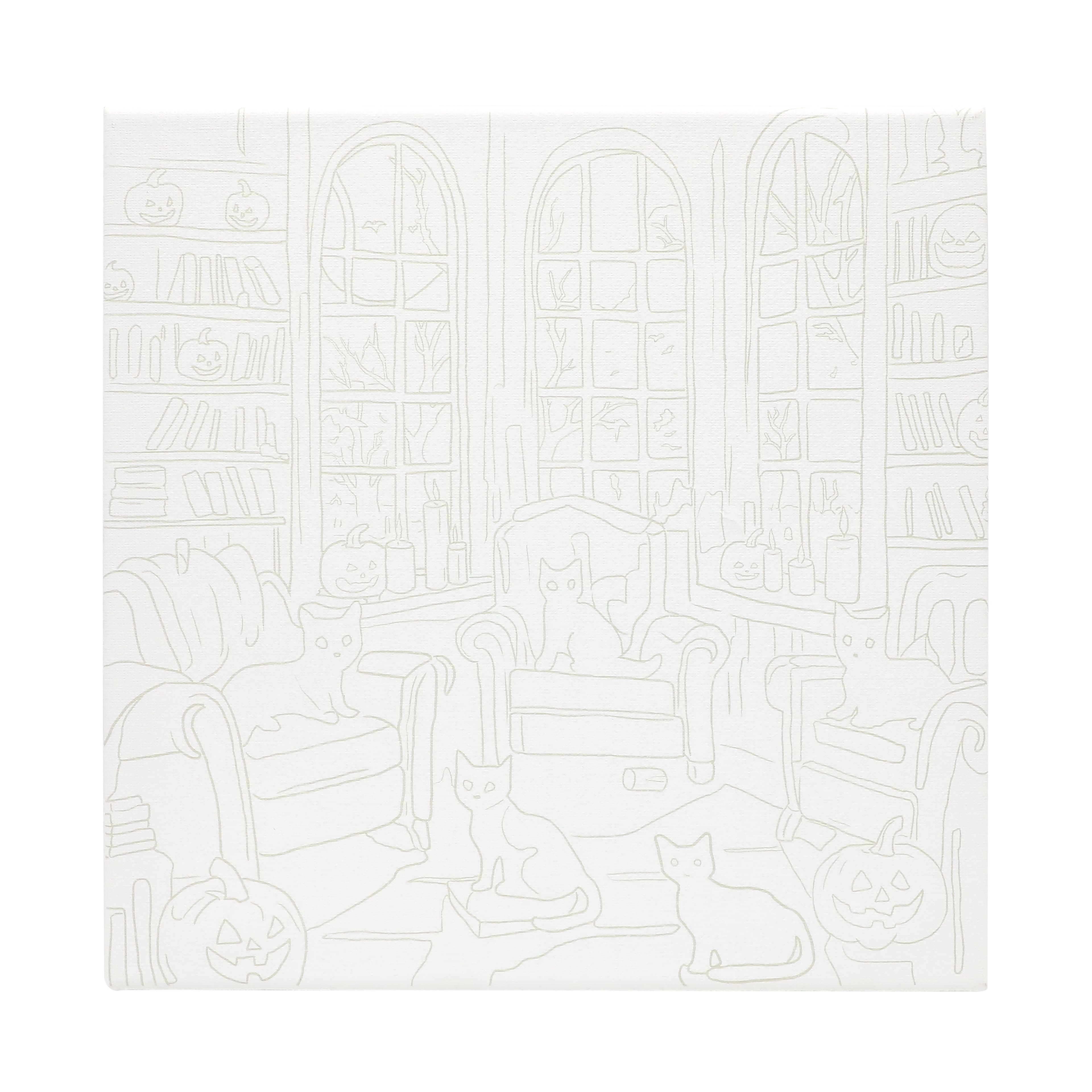 11" x 11" Cat Library Canvas Painting Kit by Craft Smart®