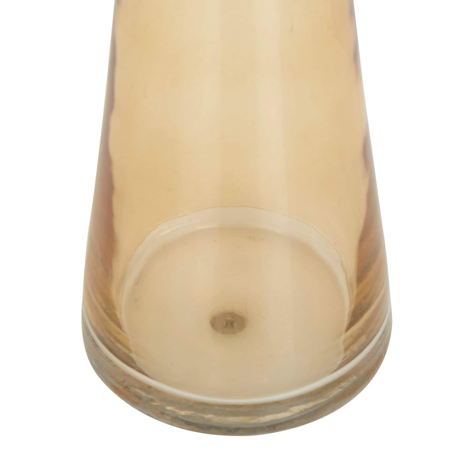 Set of 3 Gold Glass Contemporary Candle Holder, 3" x 3" x 3"