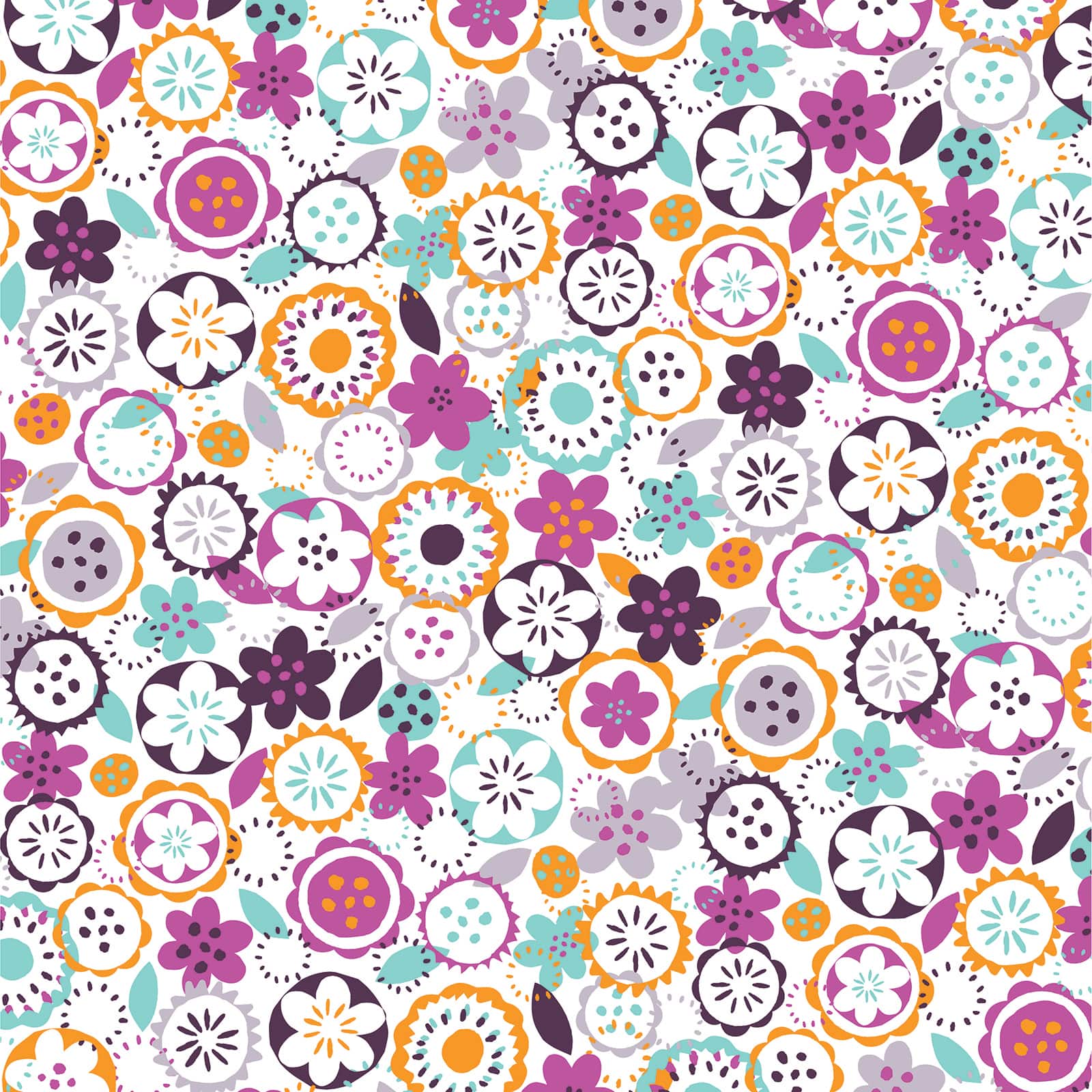 Cricut® Premium Vinyl™ Rob & Bob Stamped Blooms Removable Patterned Sampler