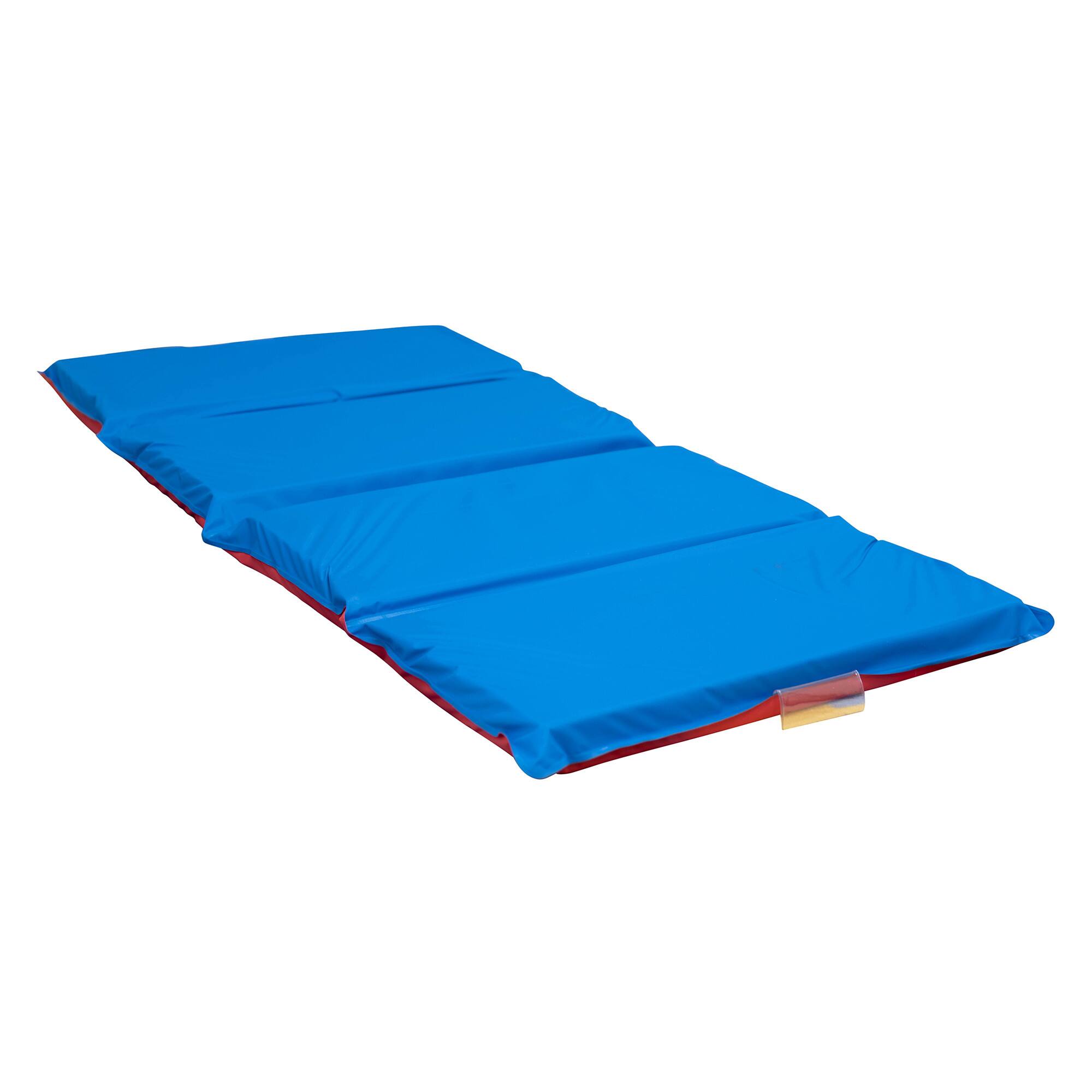 Children's Factory Red & Blue 4 Section Folding Rest Nap Mat