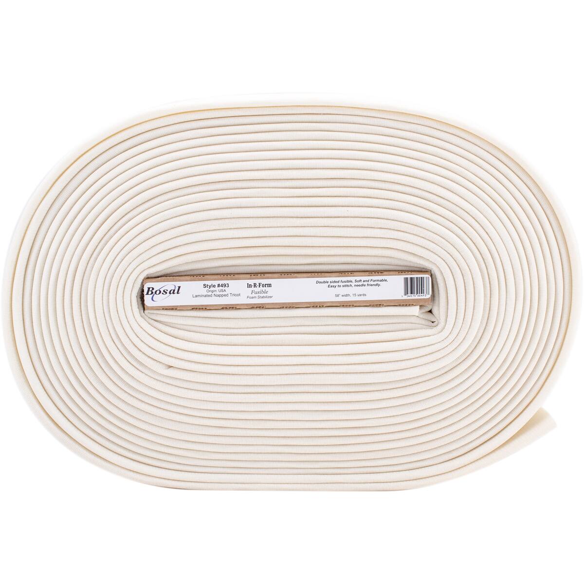 Bosal White In-R-Form Plus Unique Fusible Foam Stabilizer, 58" x 15yd.