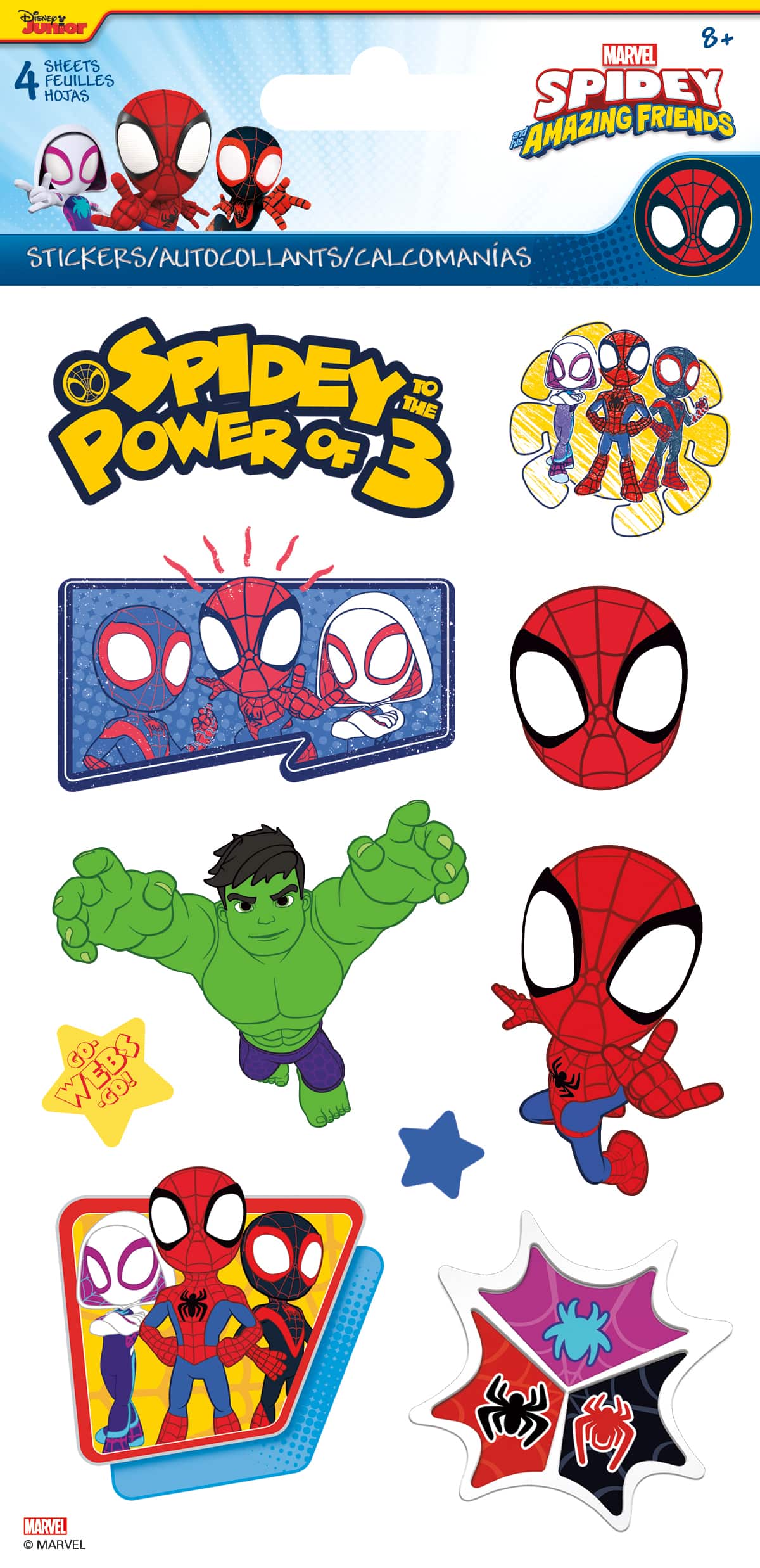 Marvel Spidey & His Amazing Friends Holographic Stickers
