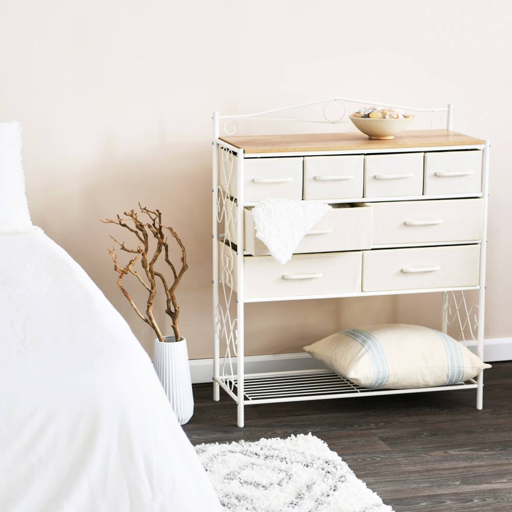 Household Essentials Victoria 8-Drawer Dresser with Shelf