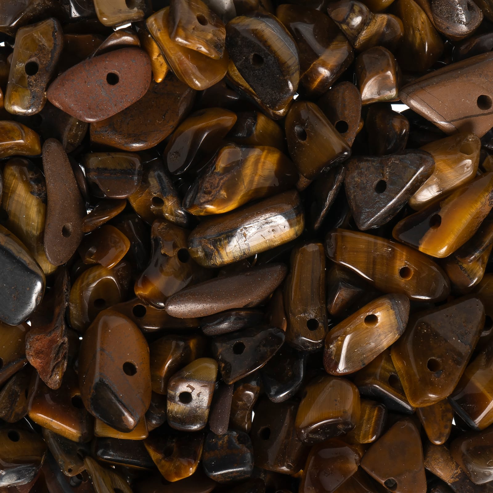 John Bead Tiger's Eye Chip Beads, 24g