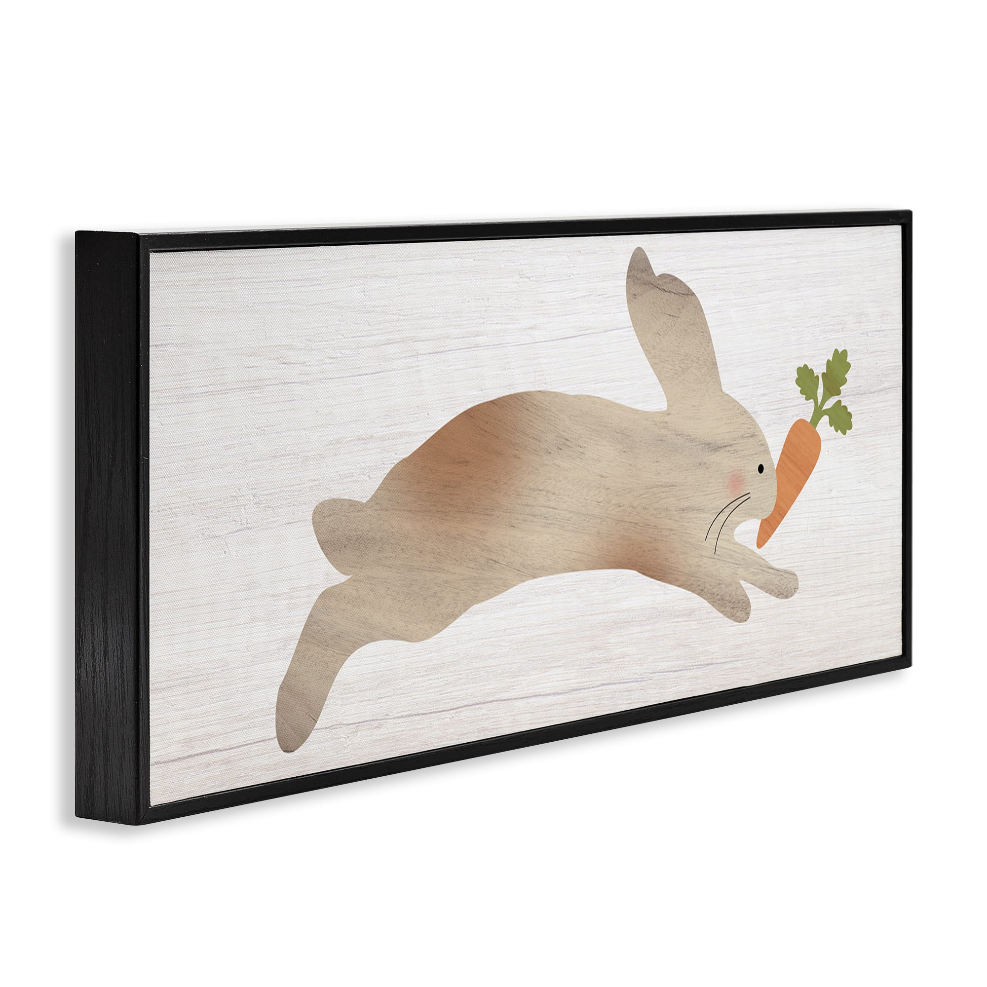 Stupell Industries Rabbit & Carrot Grain Pattern Framed Giclee Art