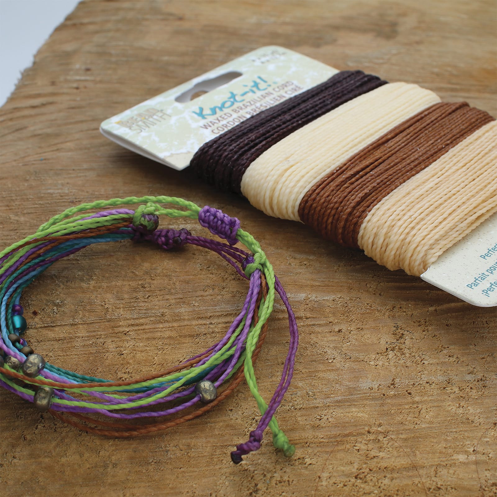 6 Packs: 4 ct. (24 total) Beadsmith® Knot-it!™ Java Waxed Brazilian Cord