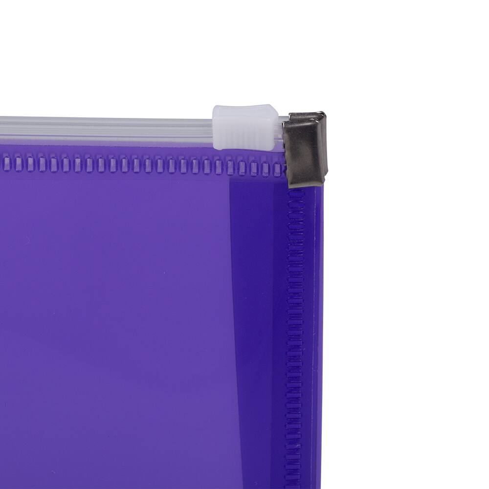 JAM Paper 5'' x 10'' Clear Plastic Pencil Pouch with Zip Closure, 12ct.