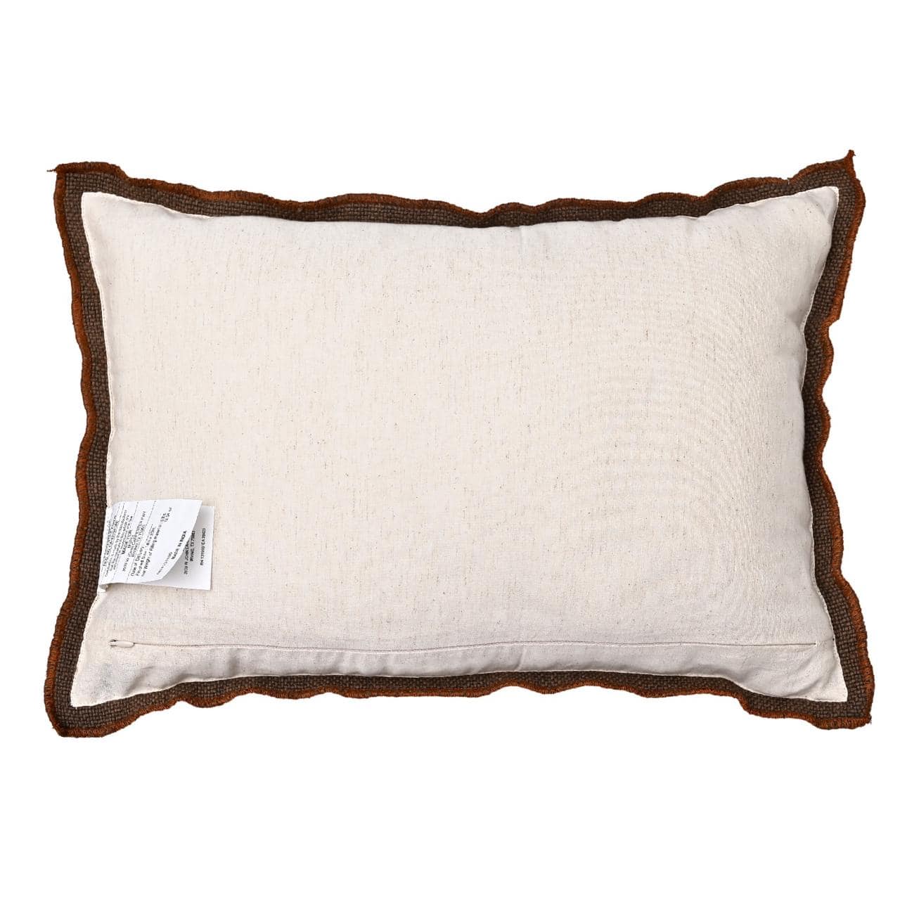 20" x 14" Brown Lumbar Pillow with Orange Trim by Ashland®