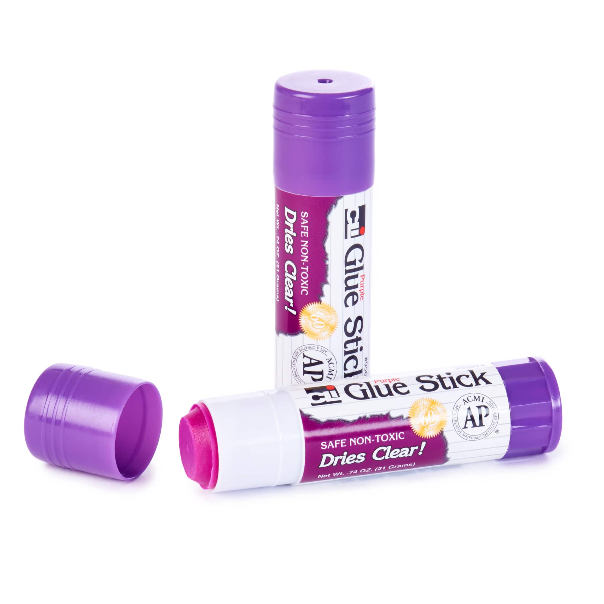 Charles Leonard 0.74oz. Purple Glue Sticks, 3 Packs of 12