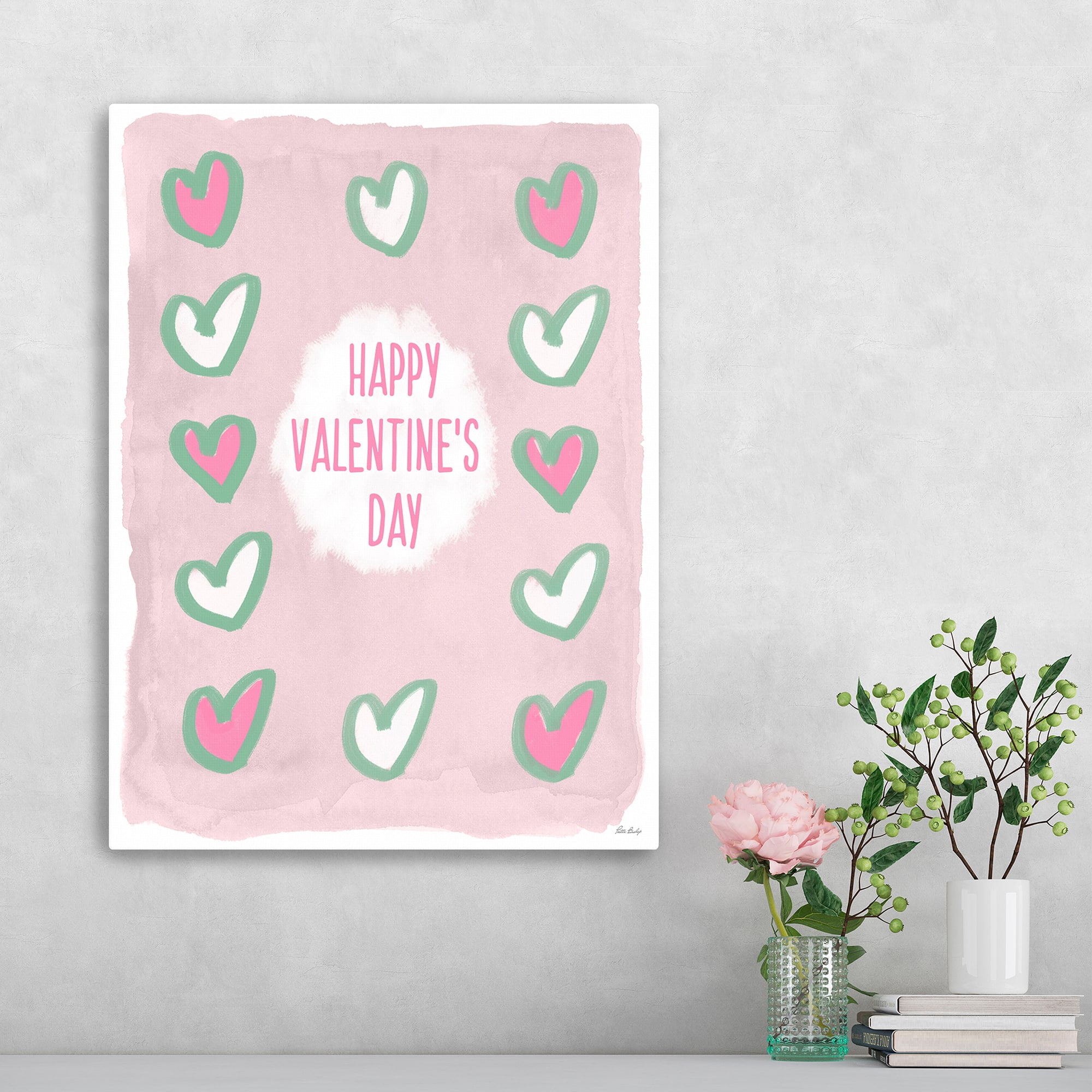 Heart Grid Canvas Giclée Art
