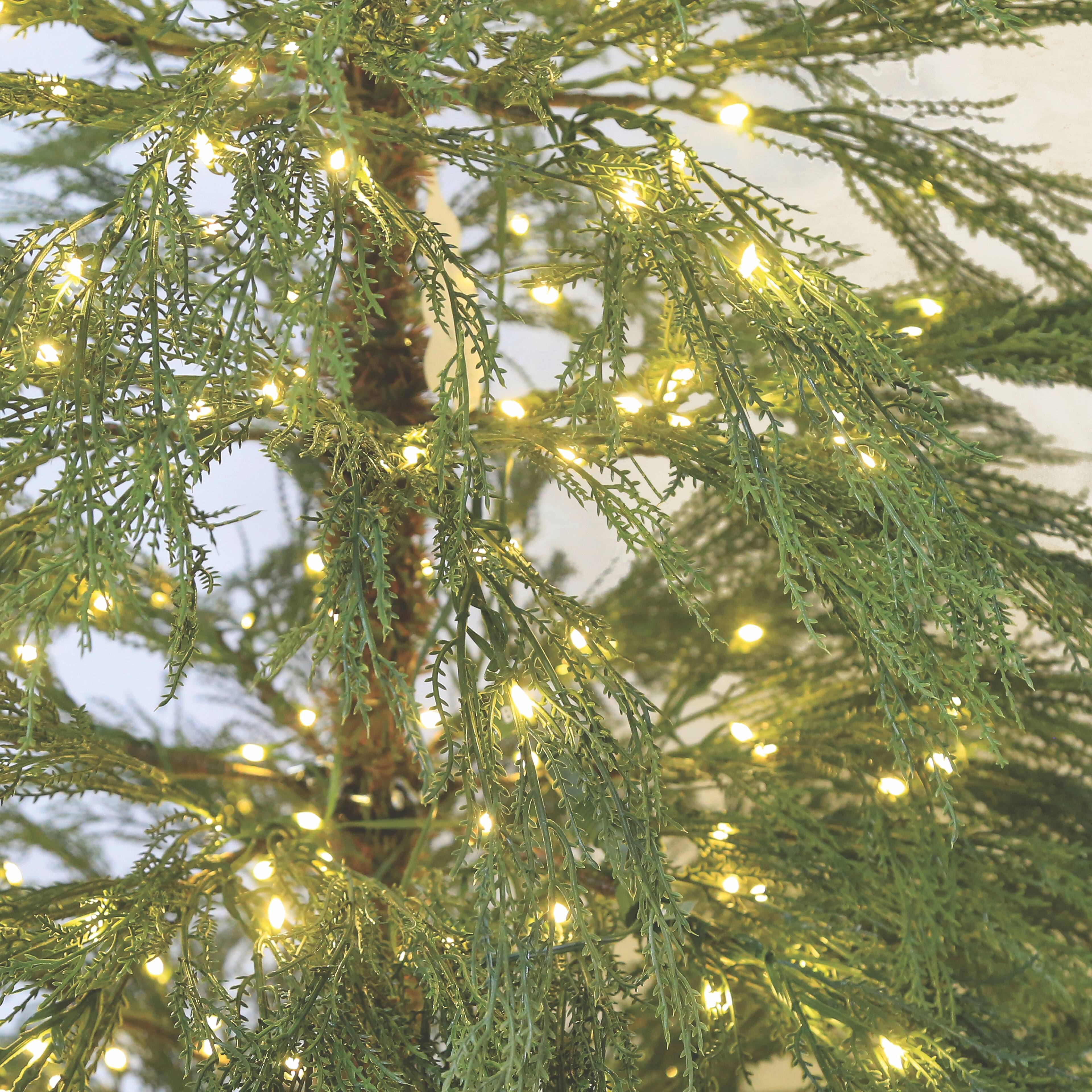 7ft. Pre-Lit Alpine Artificial Christmas Tree, Warm White LED Lights by Ashland®