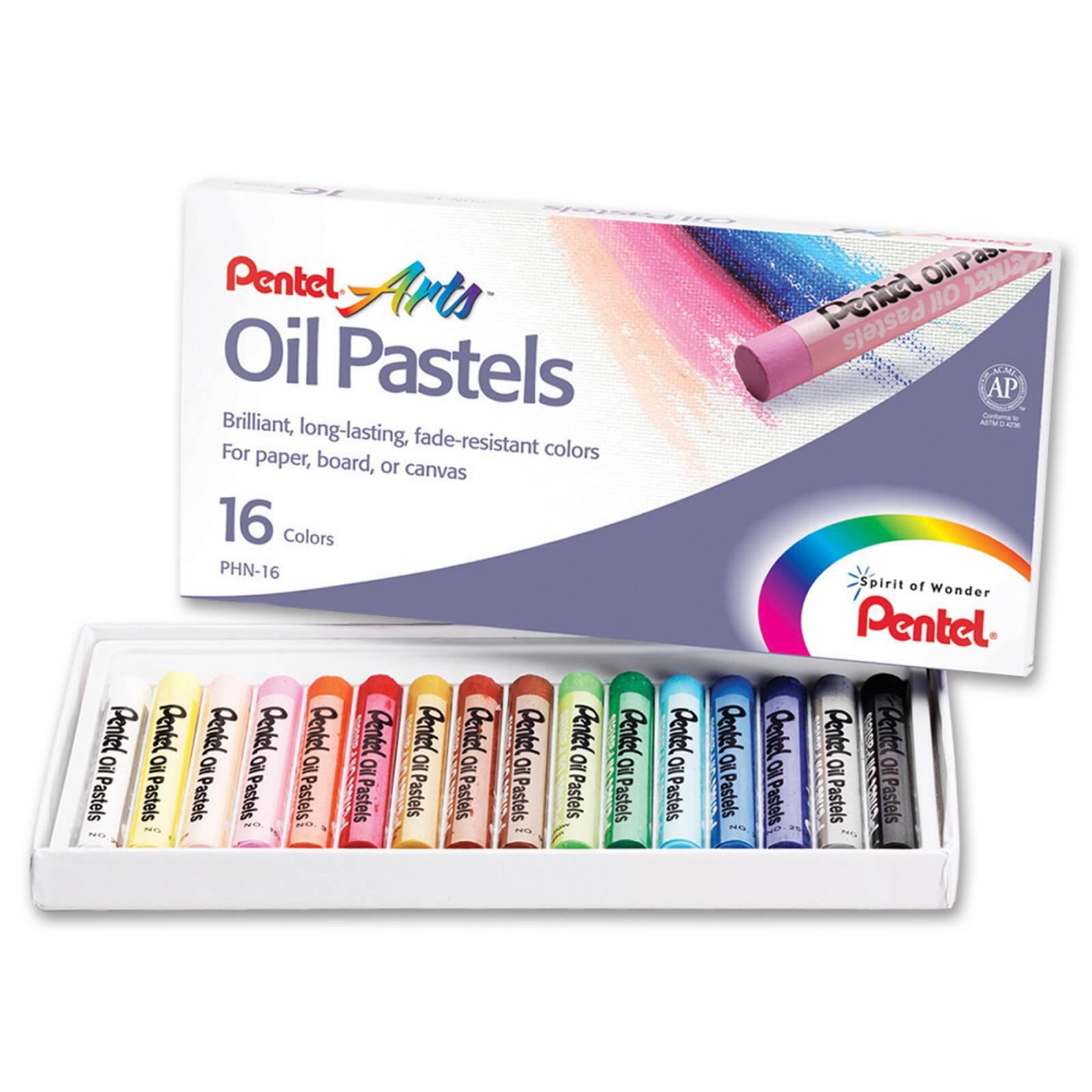 Pentel Arts® 16 Color Oil Pastels Set