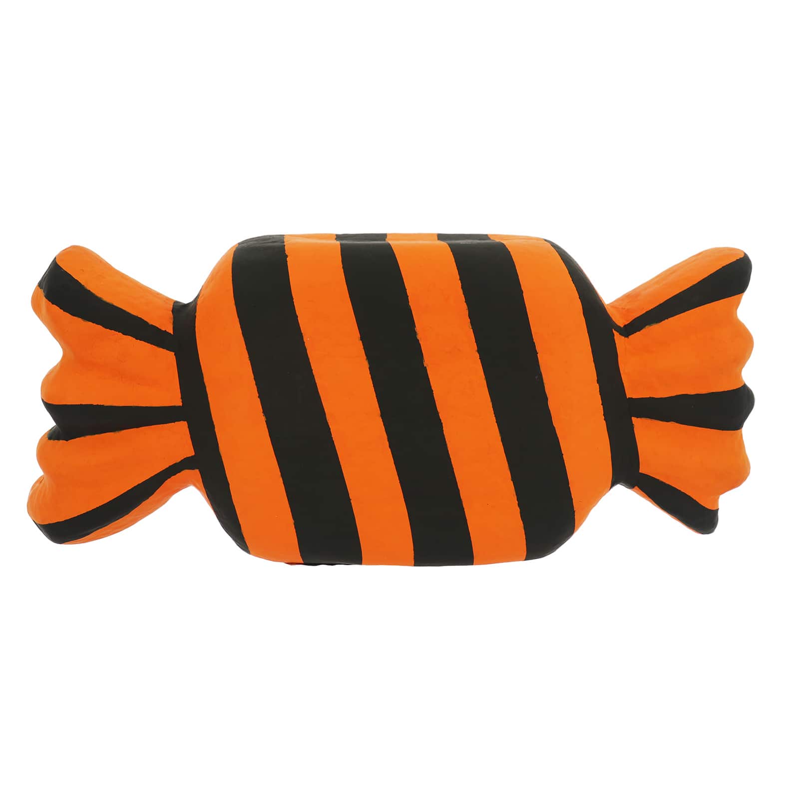14" Orange & Black Wrapped Candy Paper Mache Tabletop Décor by Ashland®