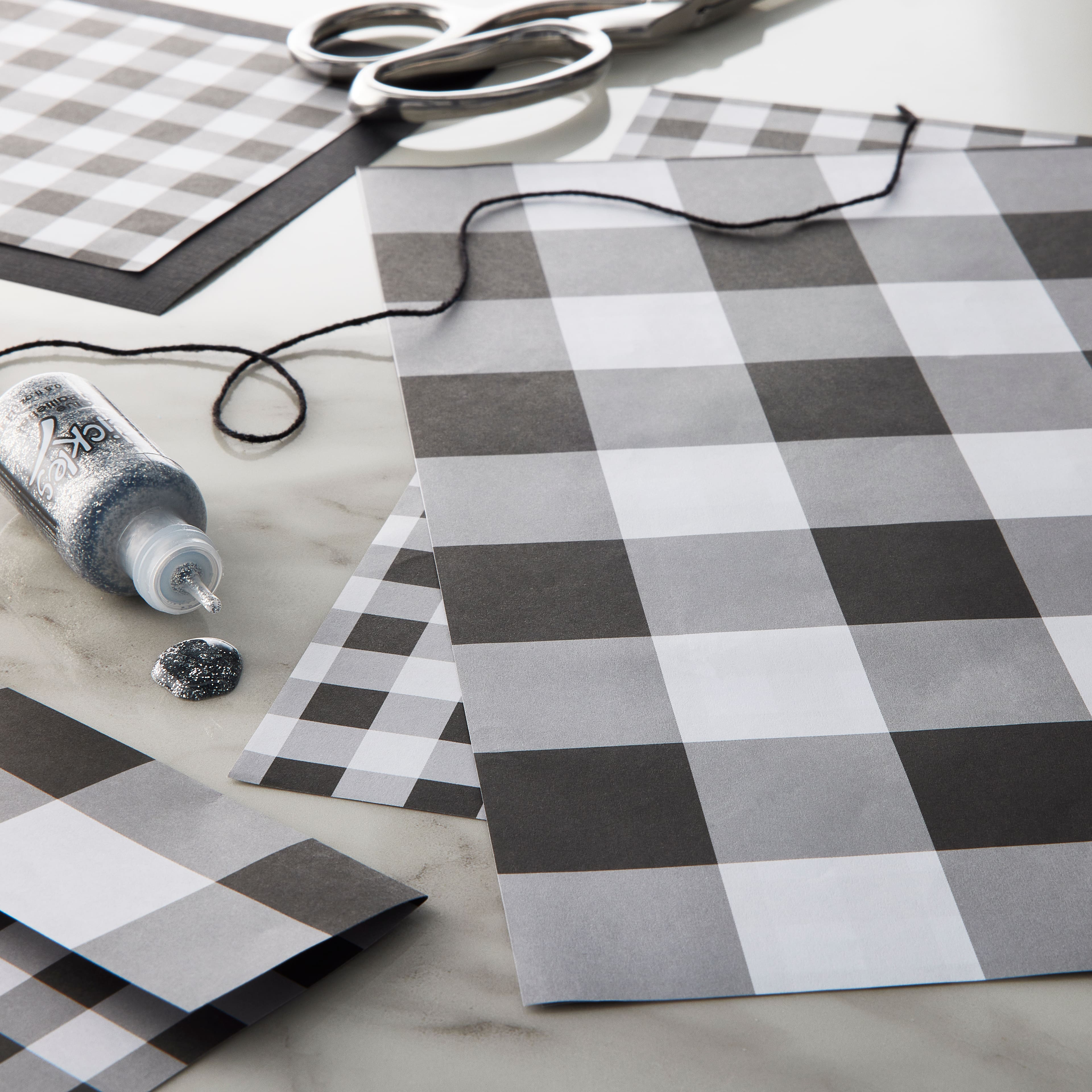 48 Pack: Buffalo Plaid Double-Sided Cardstock by Recollections