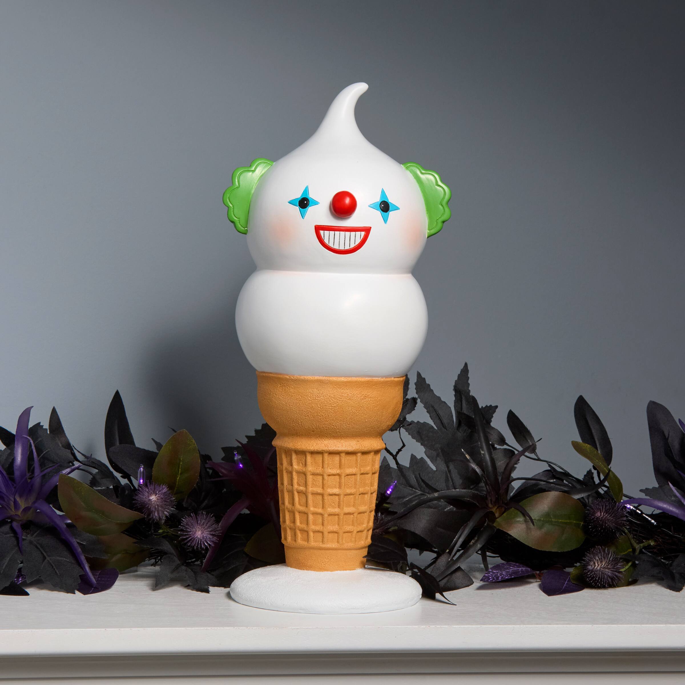 14" Creepy Clown i-Scream Cone Tabletop Figurine