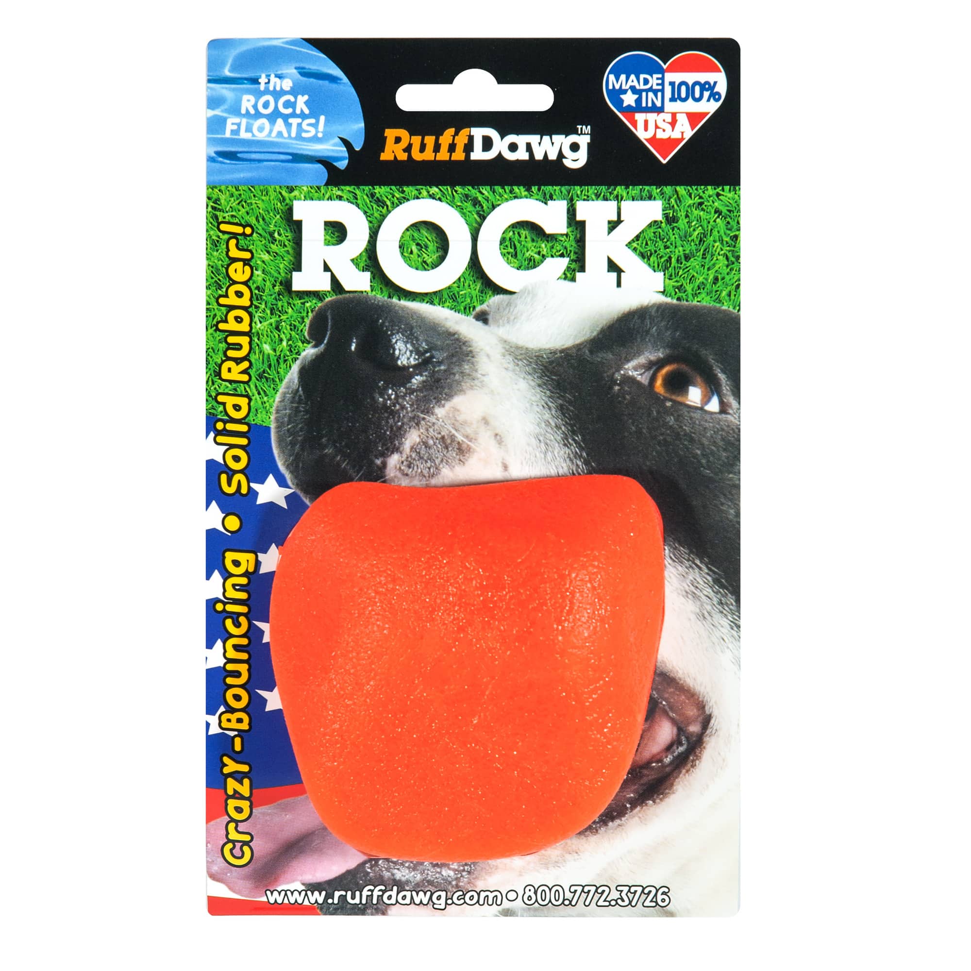 Ruff Dawg™ Rock Rubber Indestructible Retrieving Dog Toy