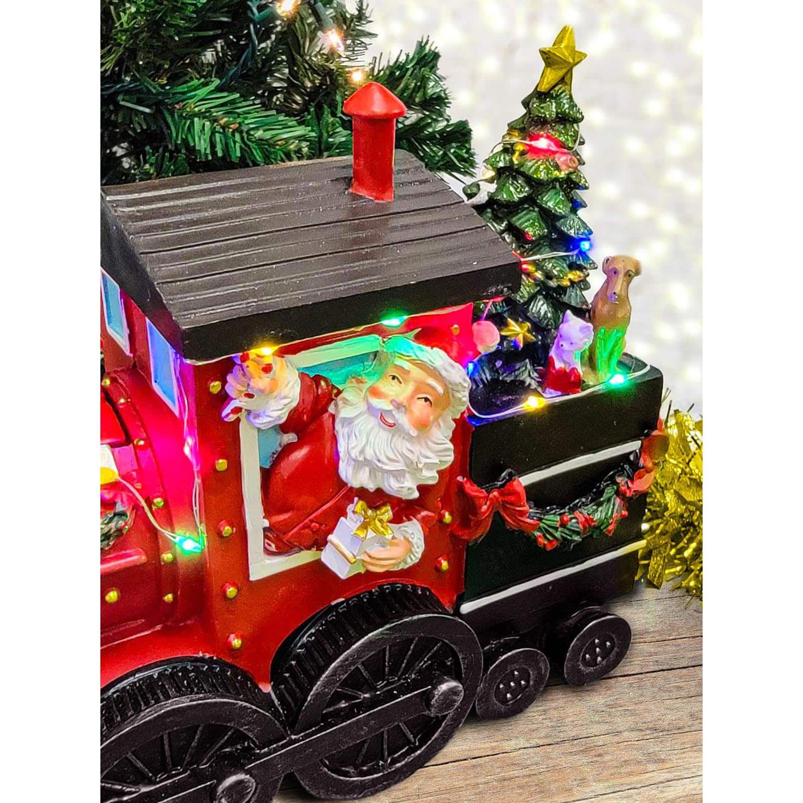 Wizardi 20" Christmas Village Train with LED Lights