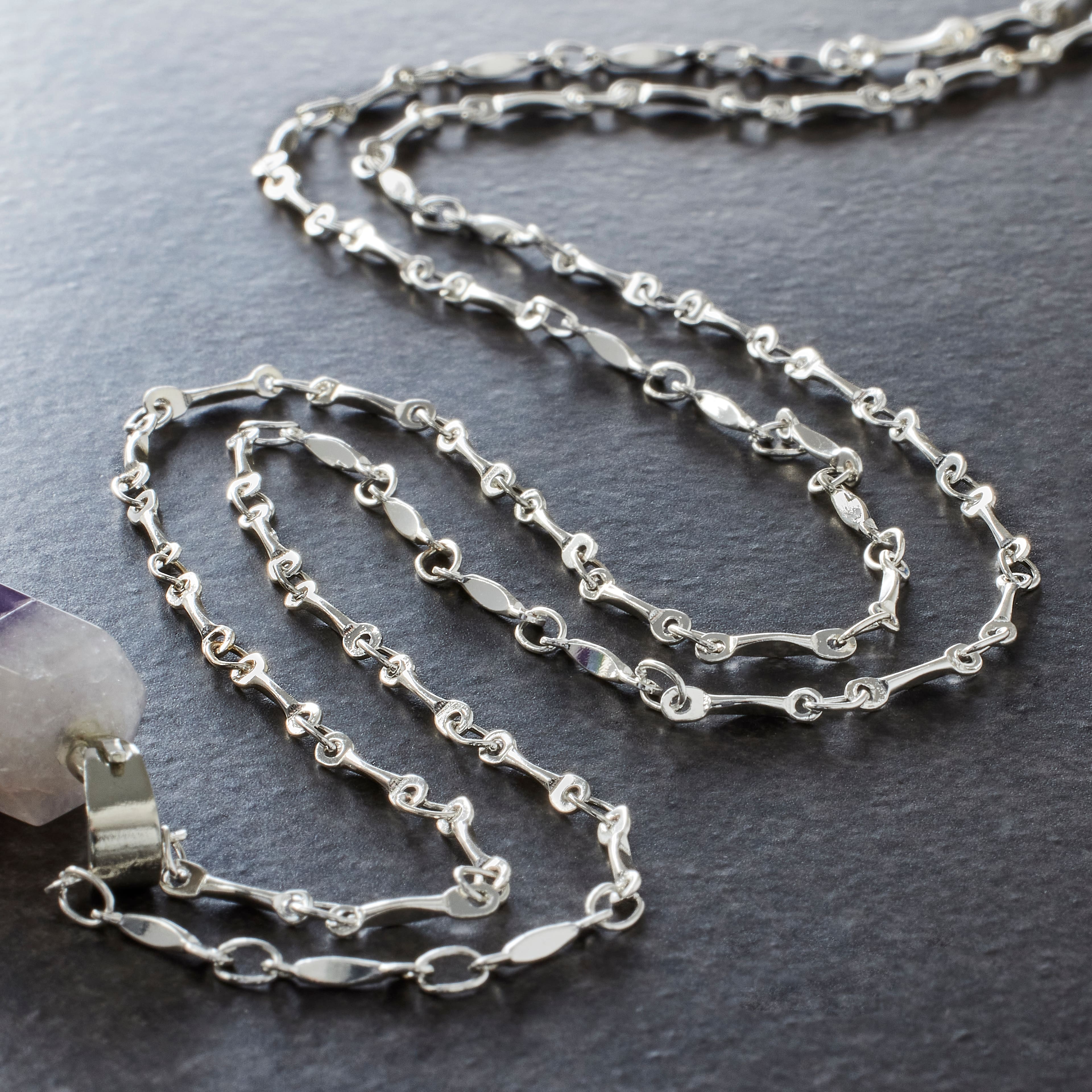 12 Pack: 36" Silver Bar Link Chain by Bead Landing™