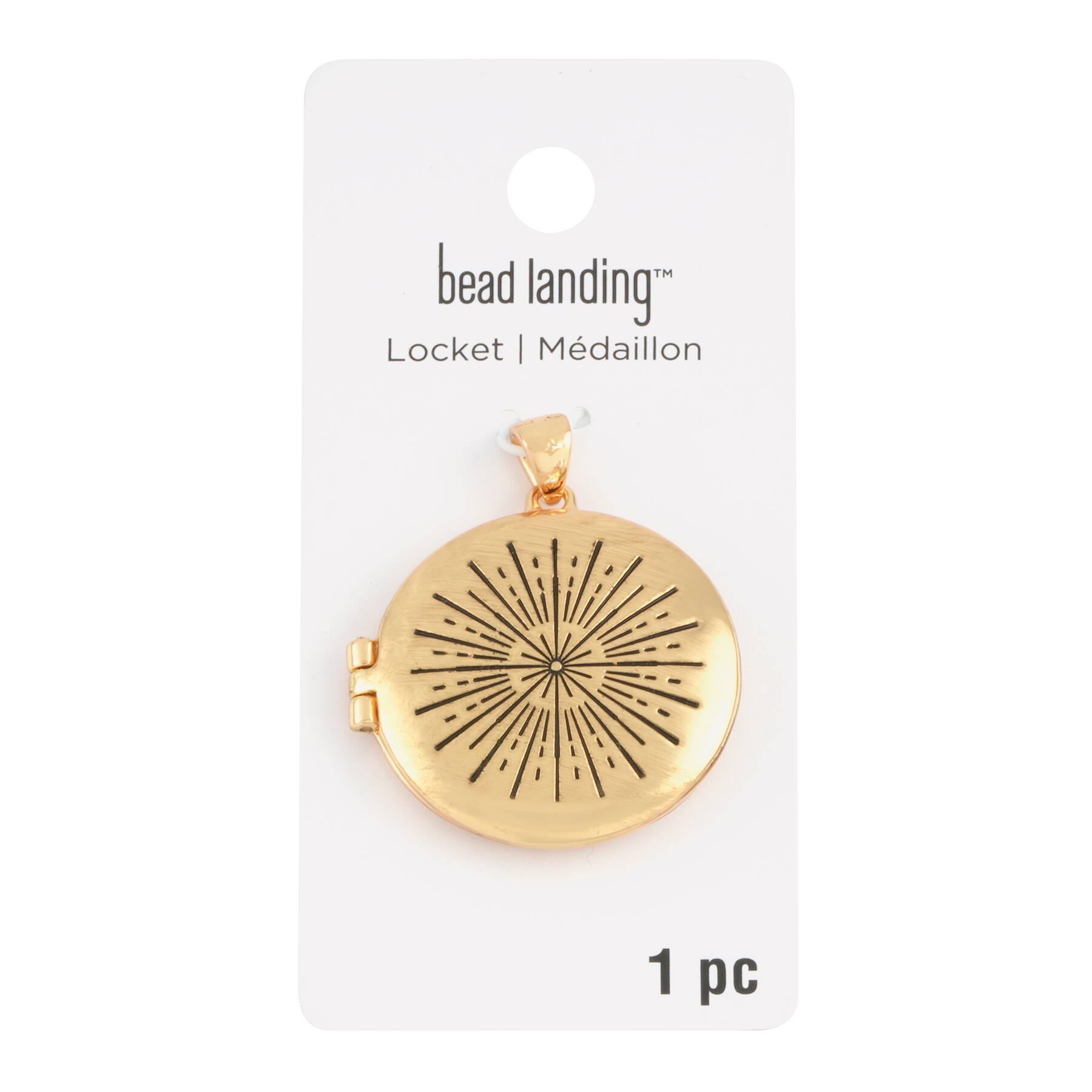 12 Pack: Gold Starburst Locket Pendant by Bead Landing™