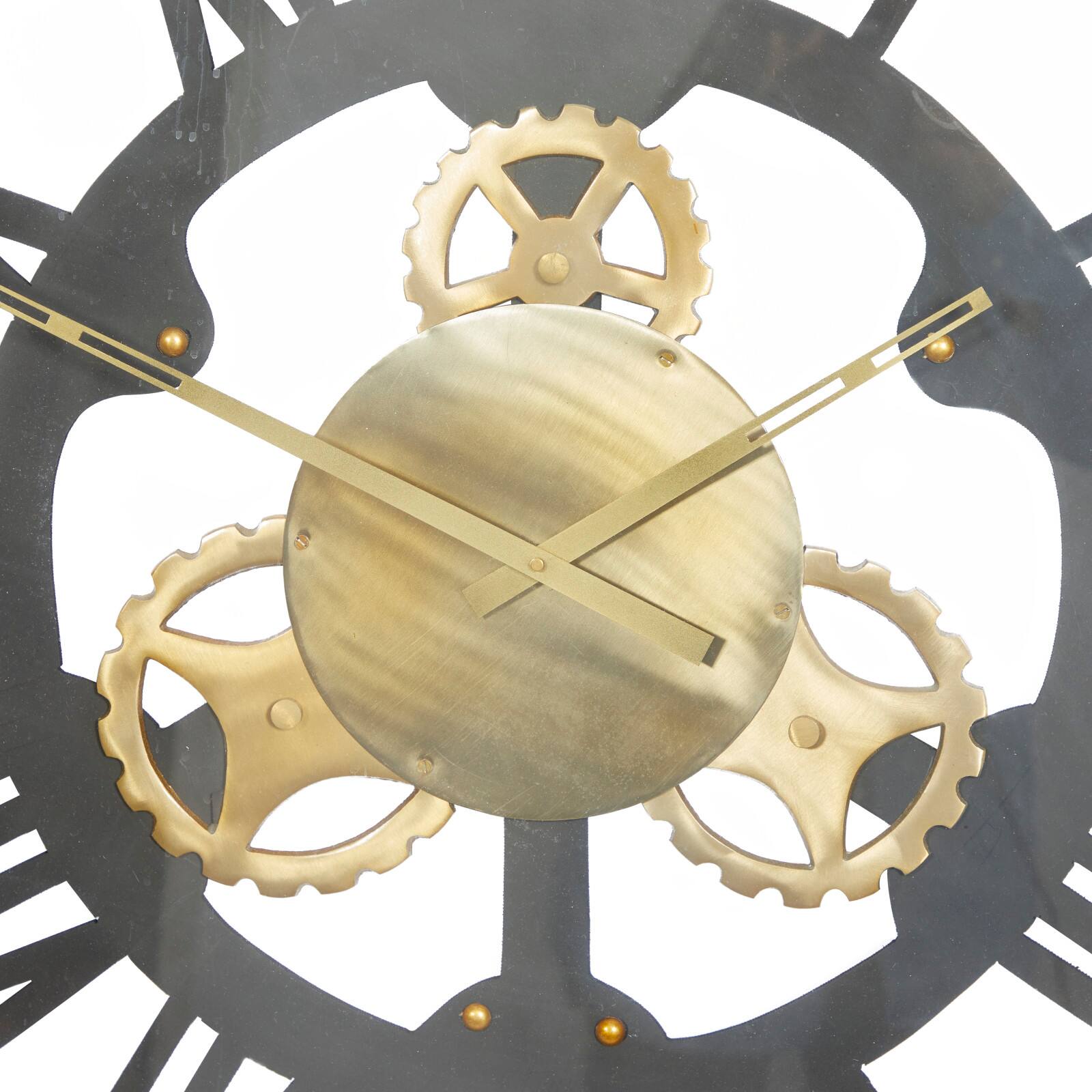 Black Industrial Stainless Steel Wall Clock