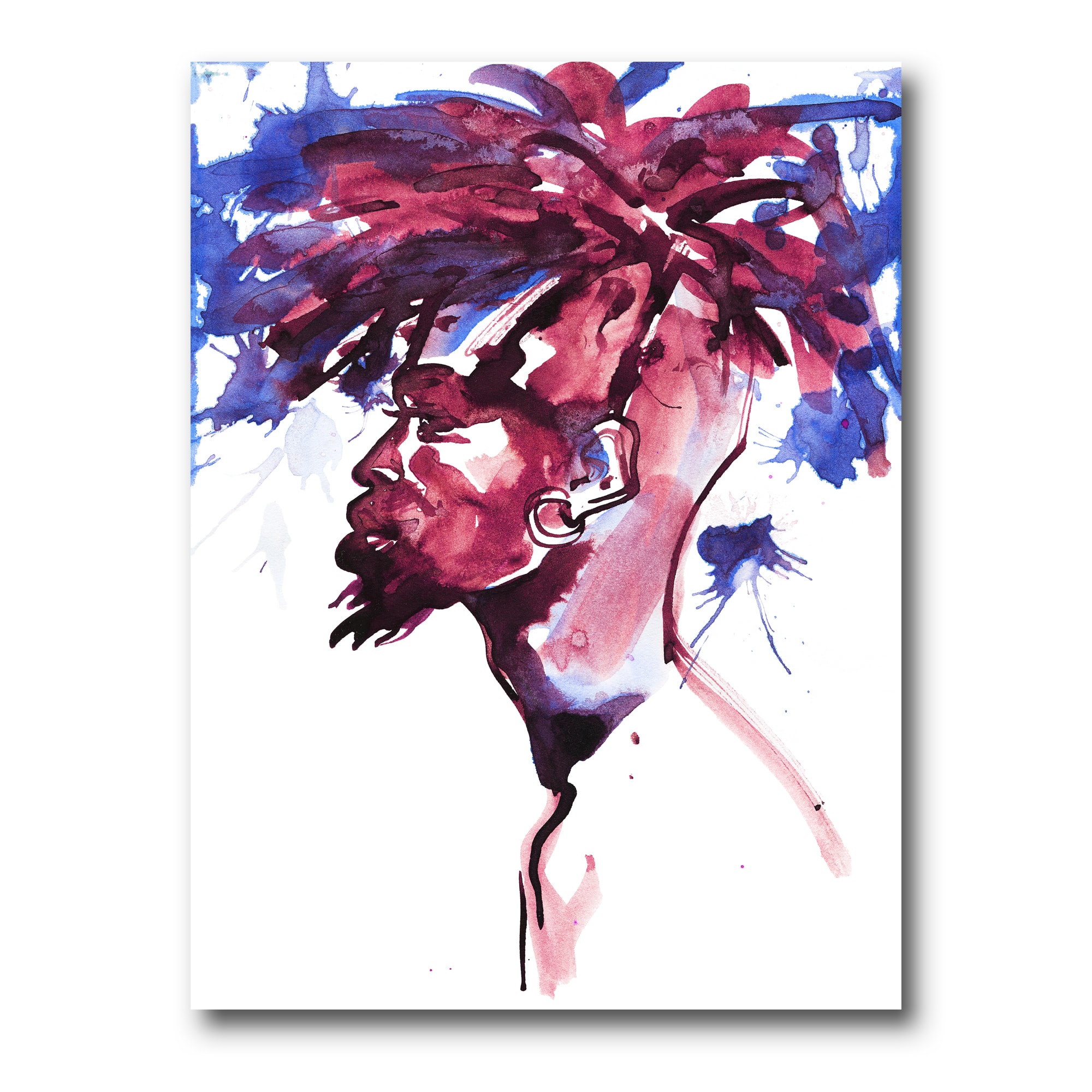 Designart - Handsome African Man Fashion Portrait of Young Guy - Modern Canvas Wall Art Print