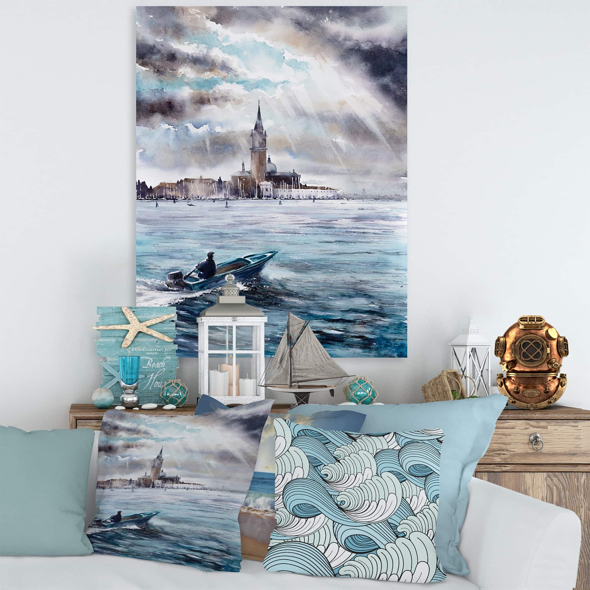 Designart - Storm Over Venice In Italy