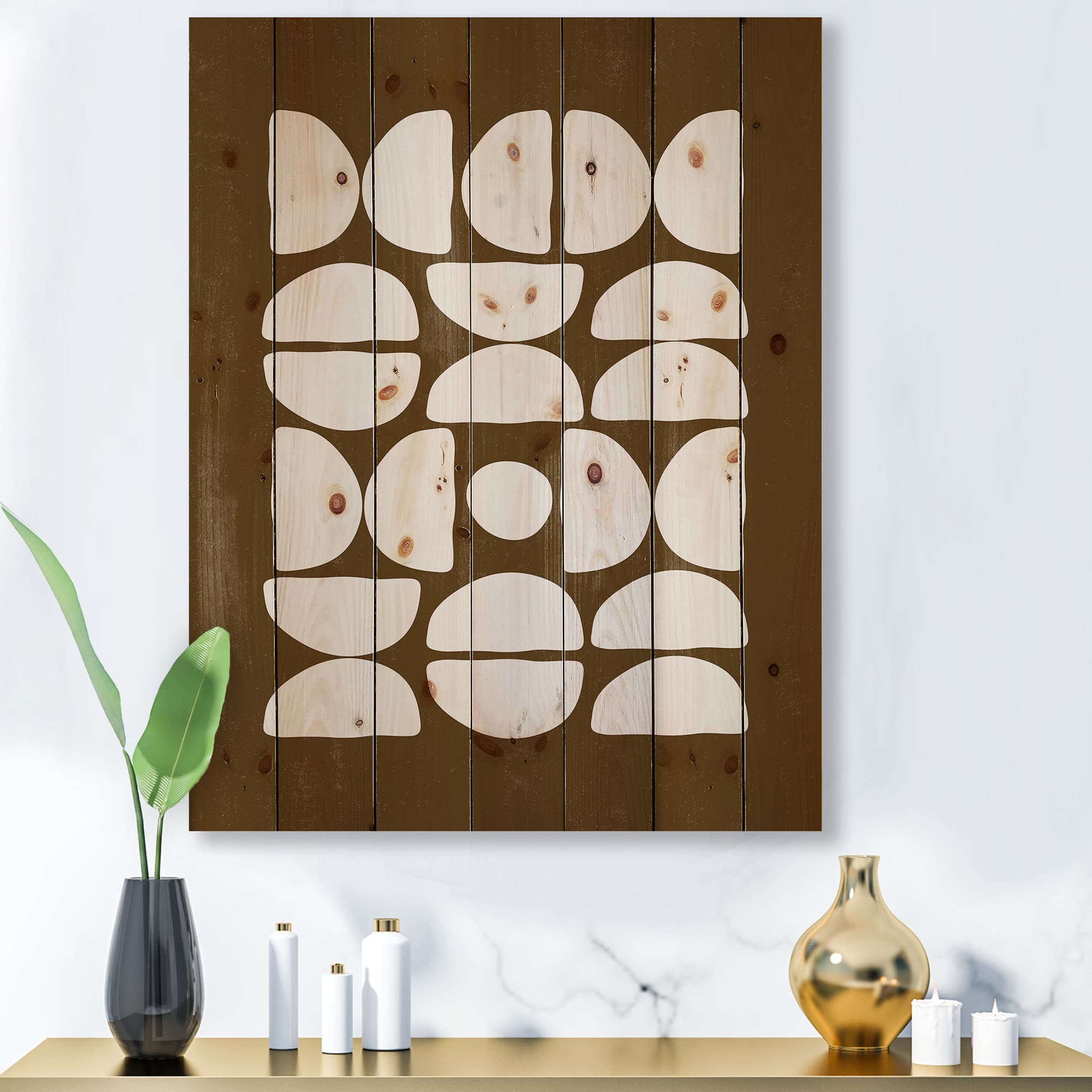 Designart - Abstract Composition of Minimal Half Moons