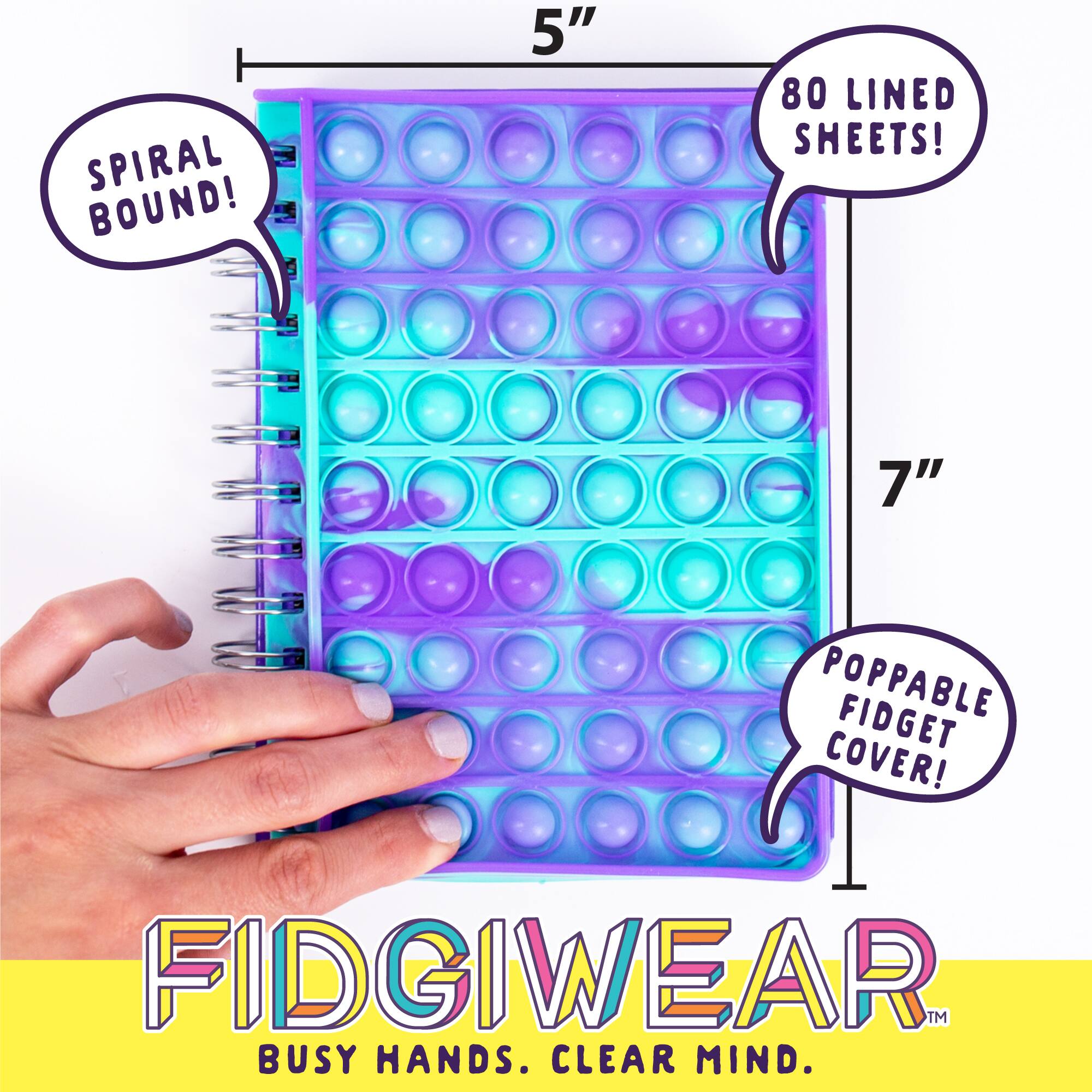 Horizon Fidgiwear Poppable Purple Journal