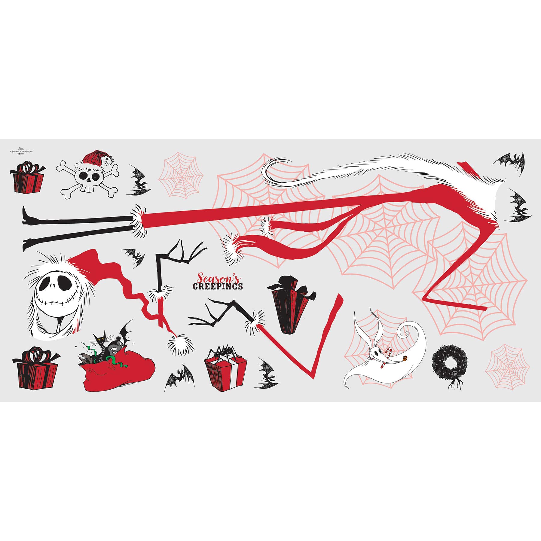RoomMates Disney The Nightmare Before Christmas Holiday Giant Wall Decal Set