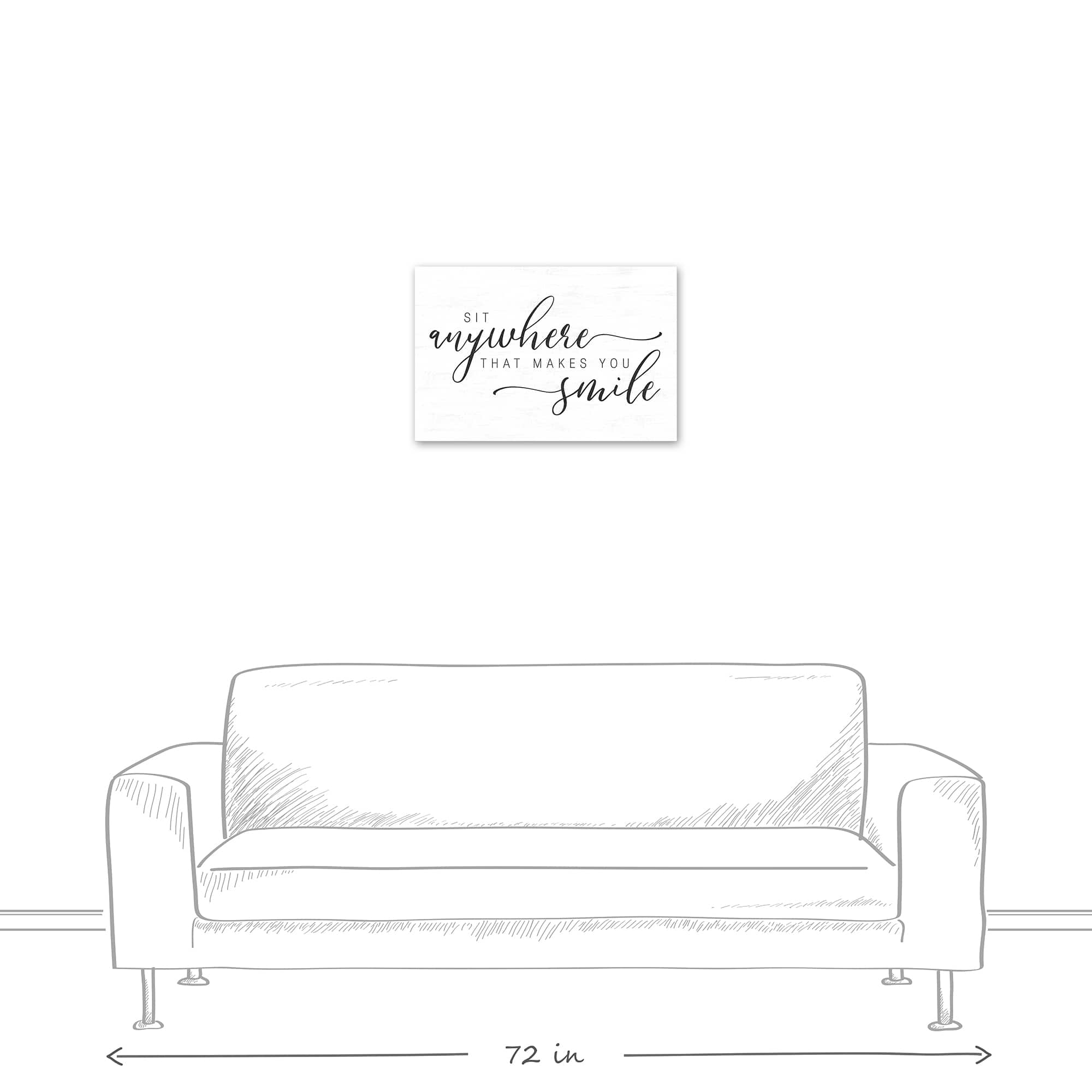 Sit Anywhere 24" x 16" Canvas Wall Art