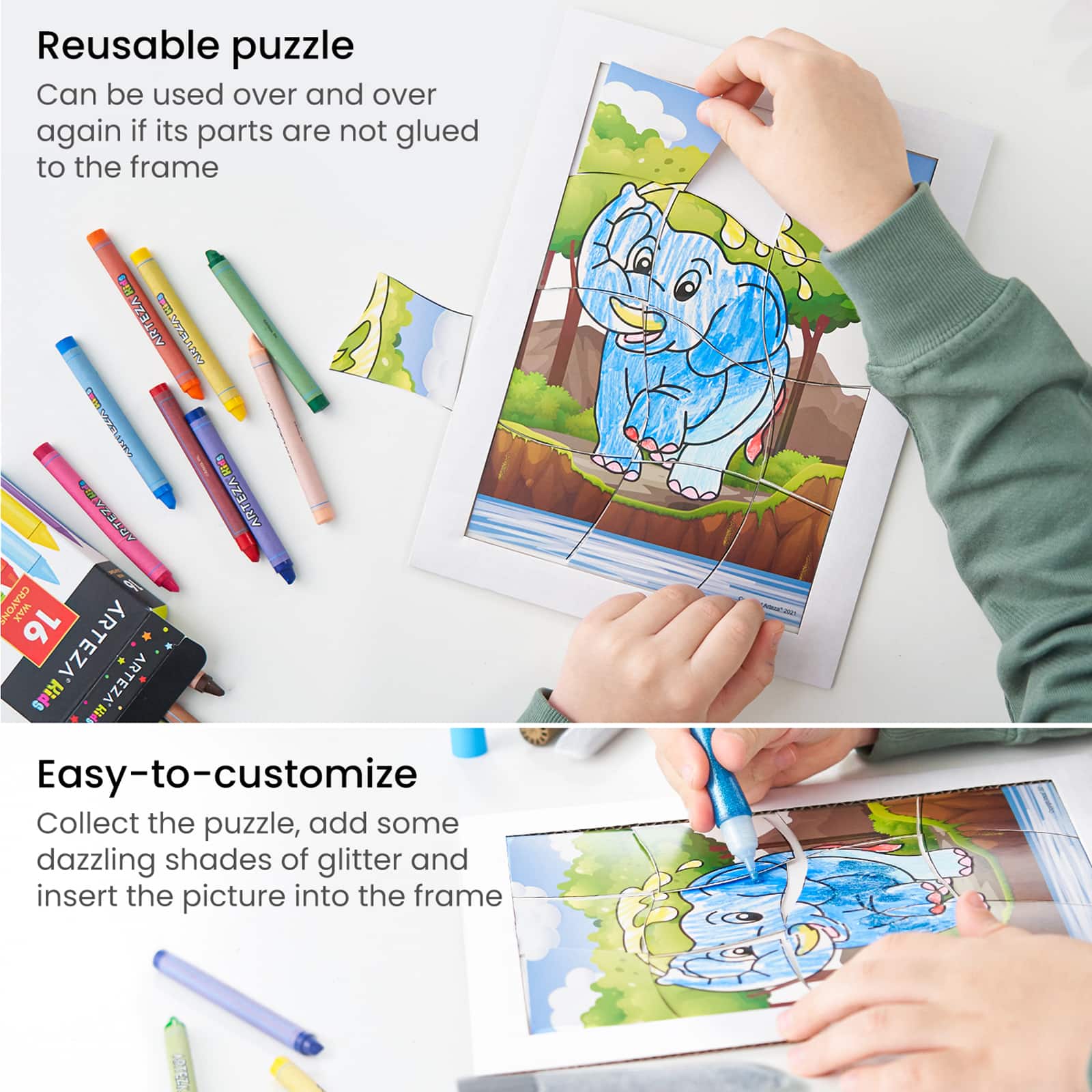Arteza® Kids Safari Jigsaw Puzzle Set
