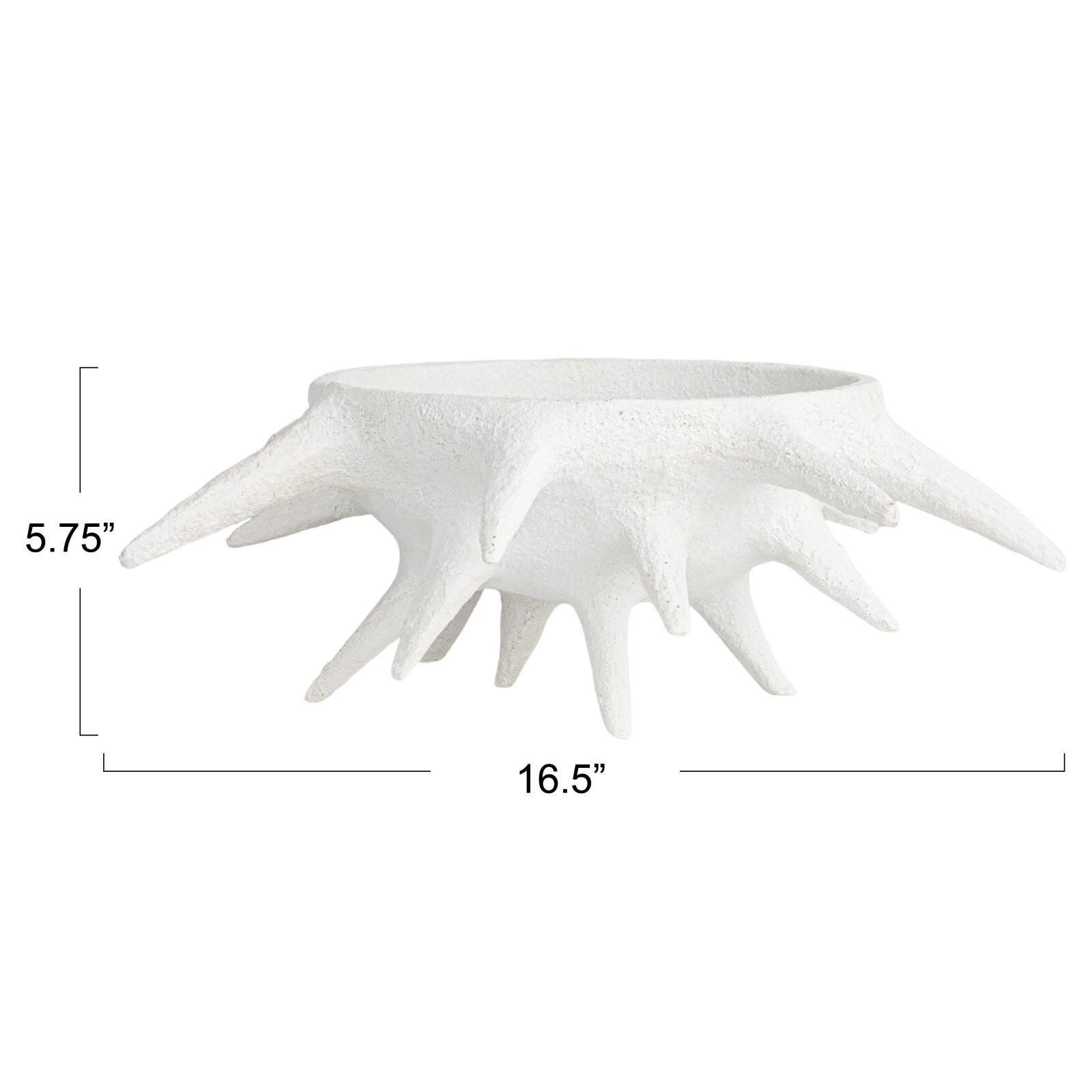 Hello Honey® 16.25" White Spike Accent Volcano Finish Bowl