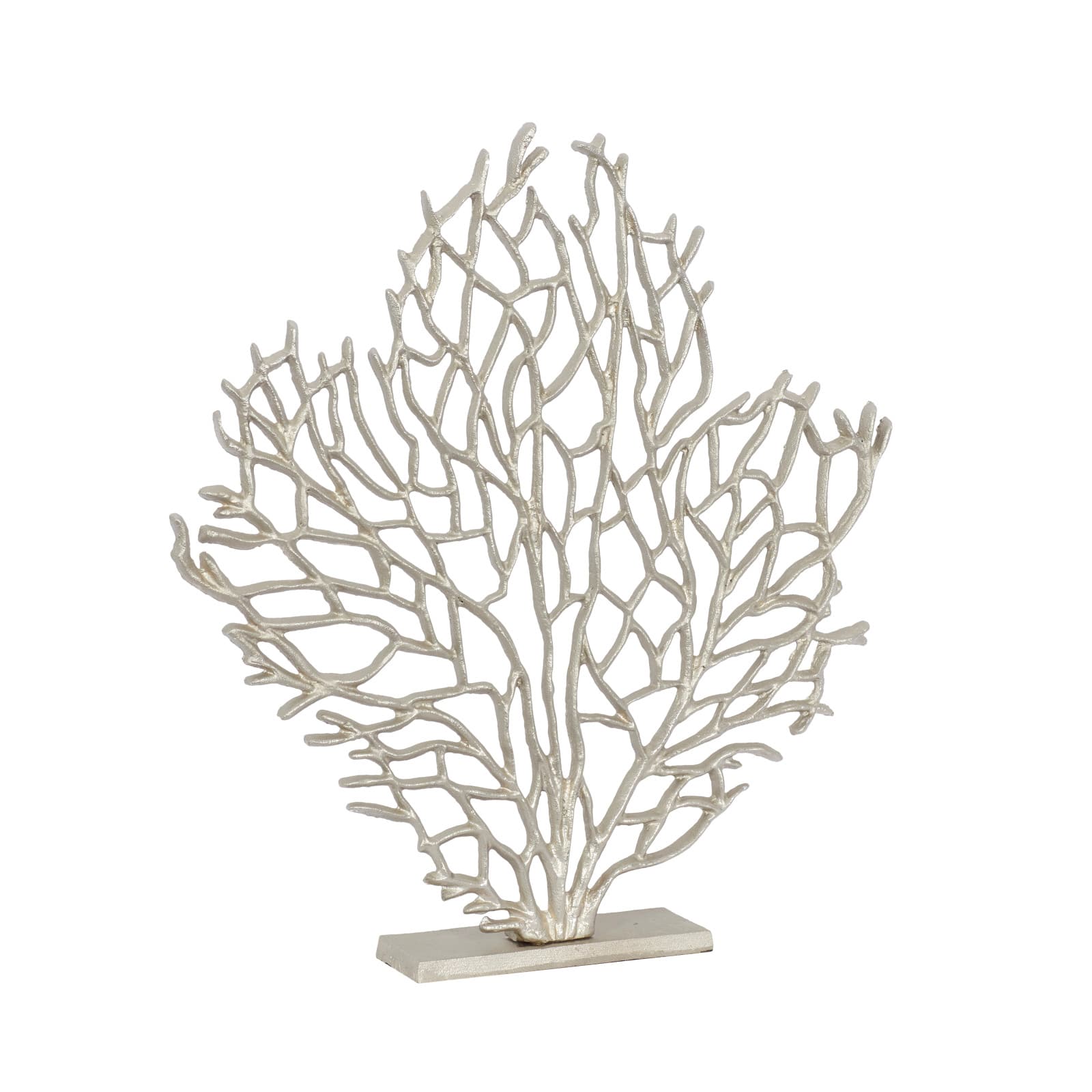 21" Silver Aluminum Coastal Nature Sculpture