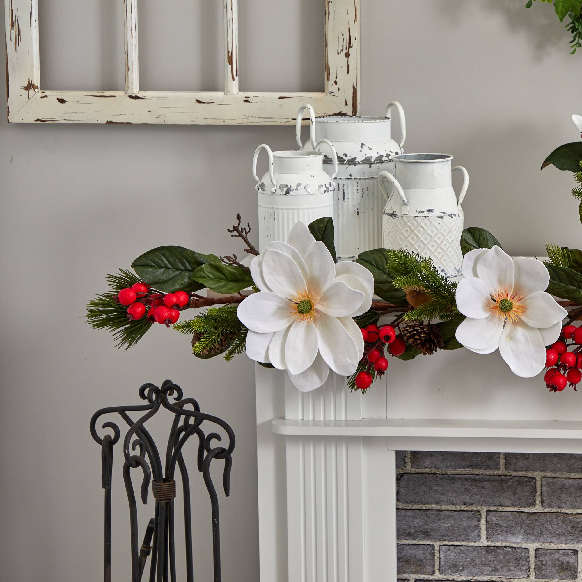 6ft. Magnolia, Pine & Berries Artificial Garland