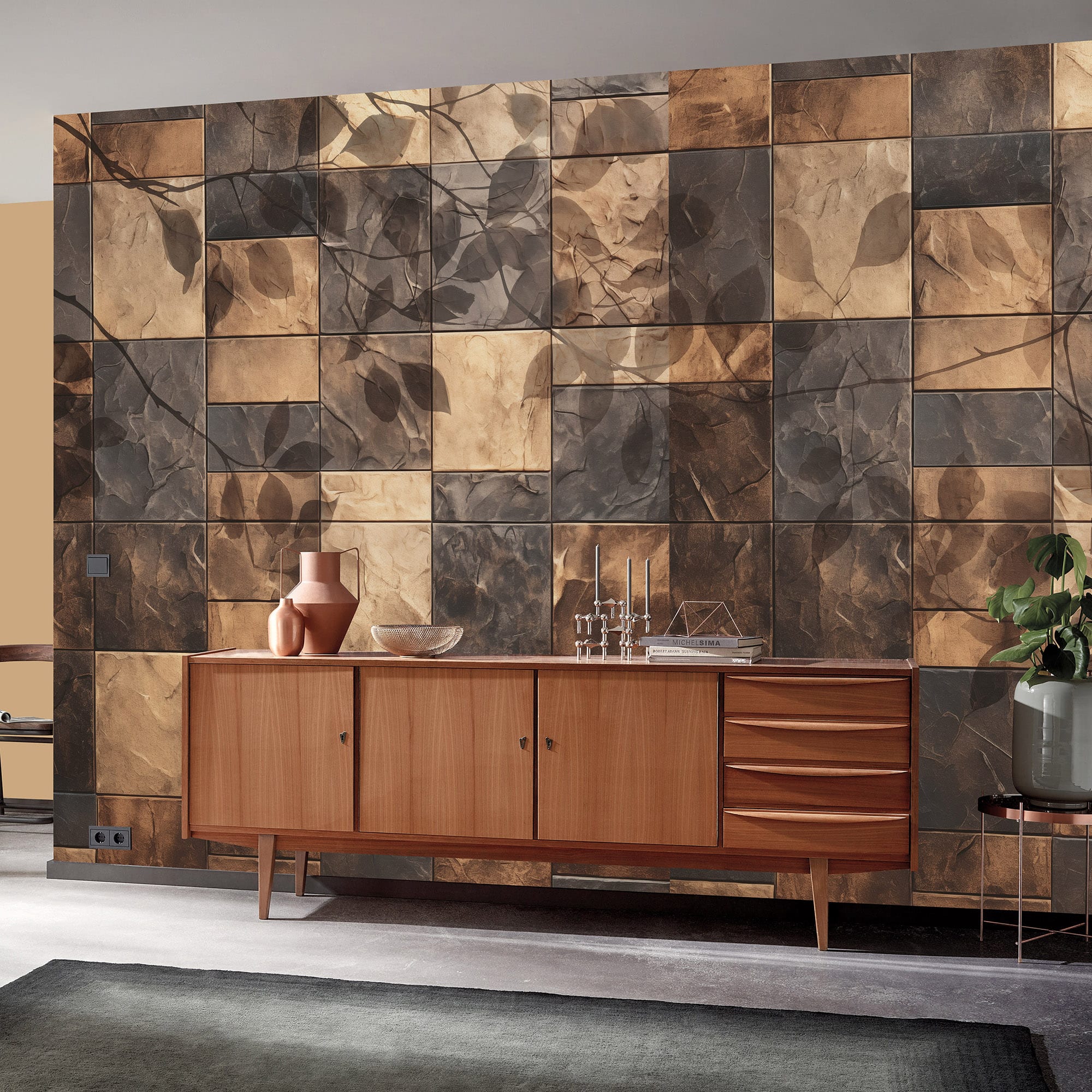Designs Direct Canopy Mosaic Gold Wall Mural