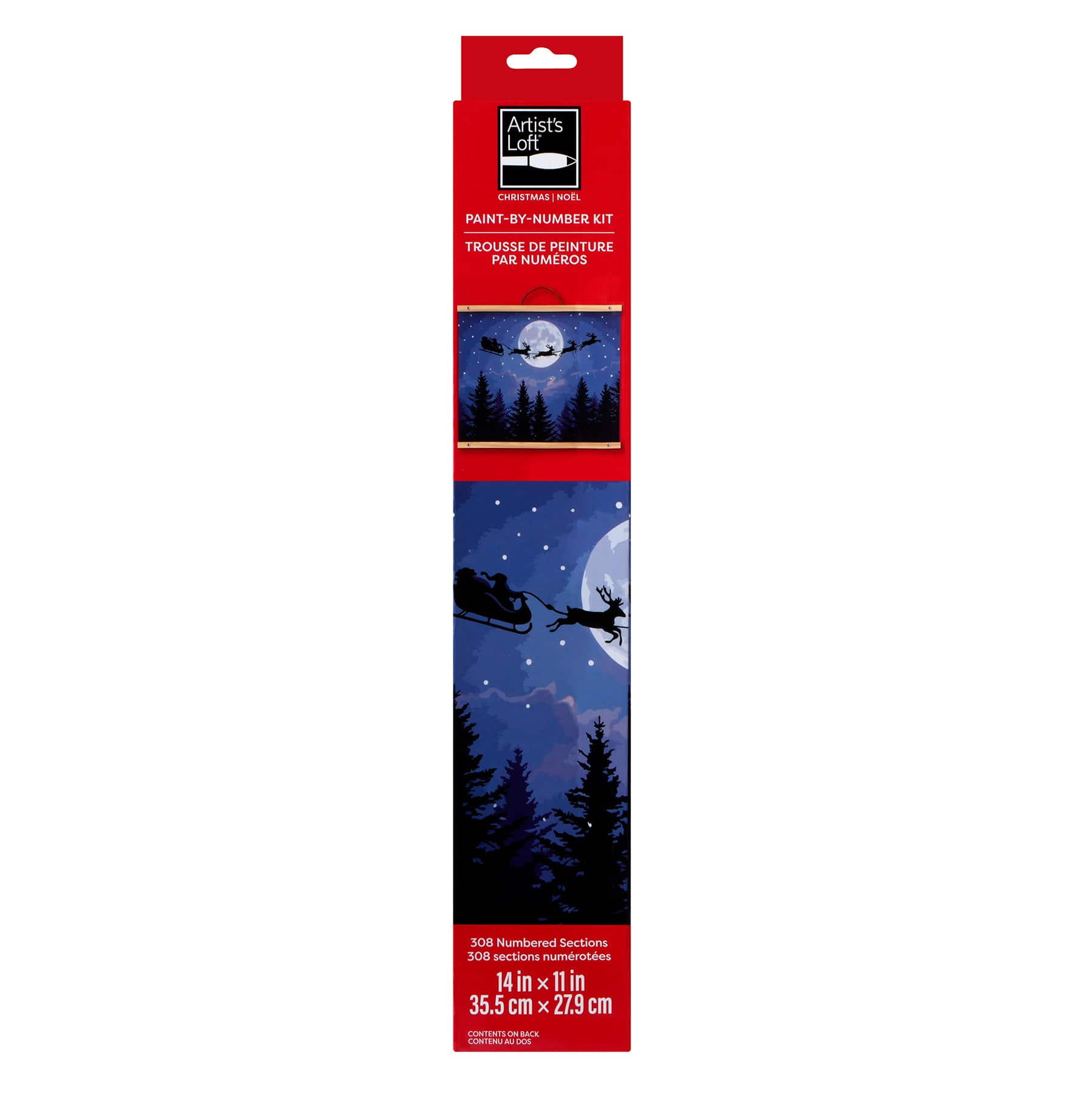 11" x 14" Reindeer & Sleigh Paint-by-Number Kit by Artist's Loft®