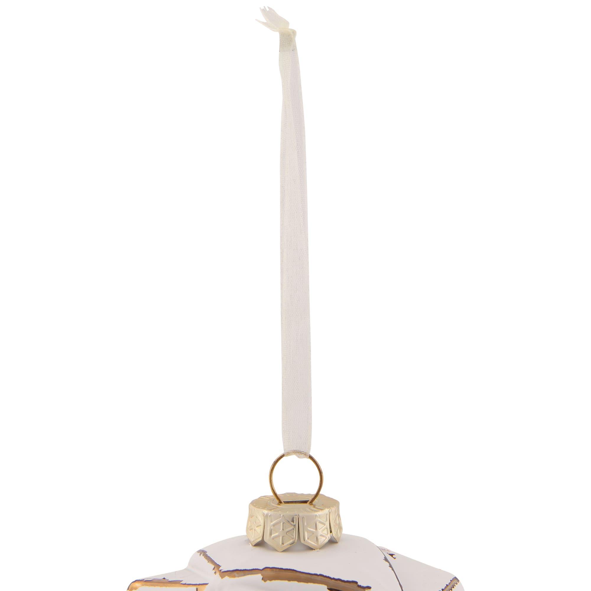 4" Pink & Gold Geometric Glass Ball Ornament