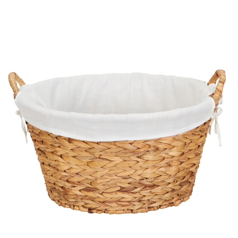 Household Essentials 12.5" Round Wicker Laundry Basket with Handles