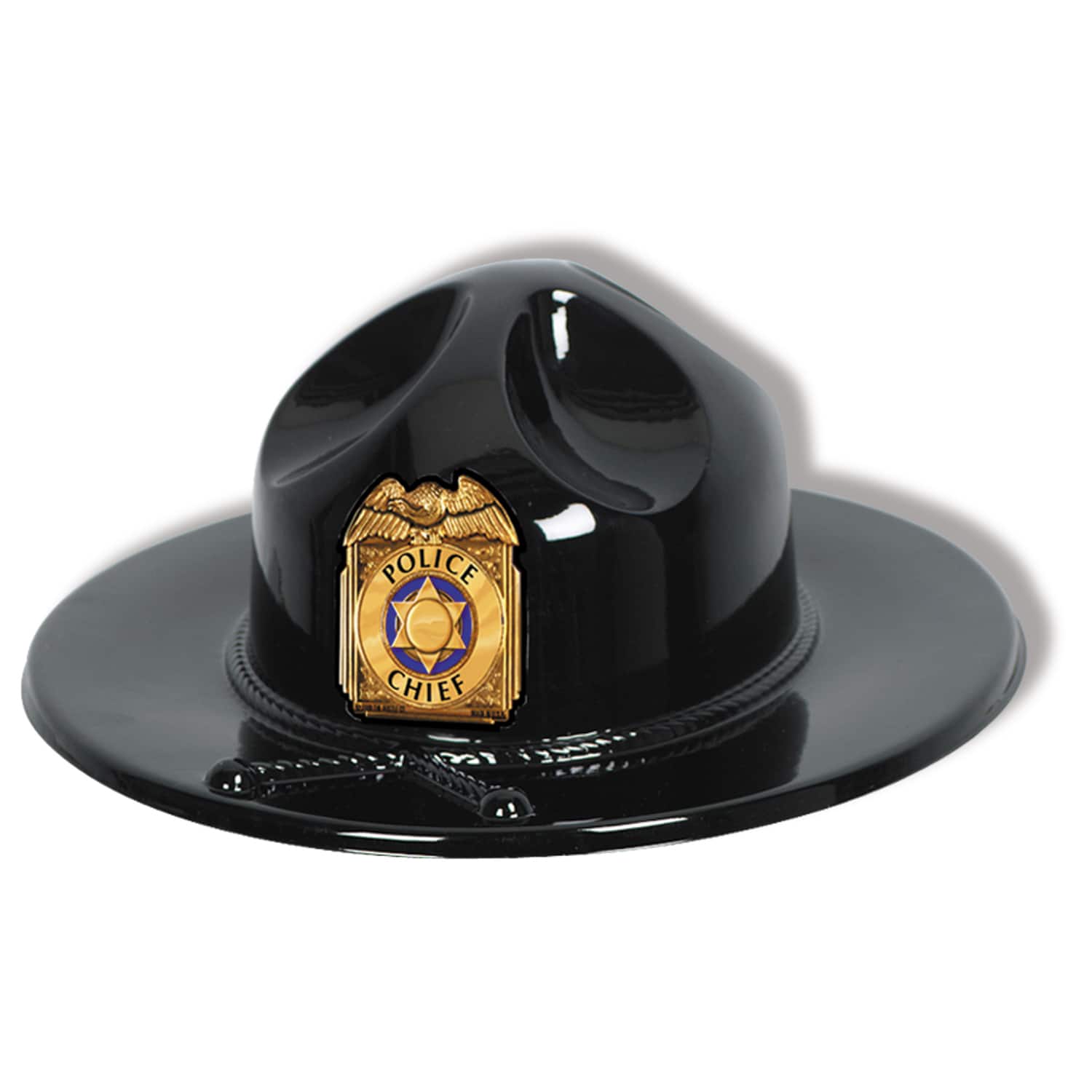 Beistle Black Plastic Trooper Hats, 3ct.