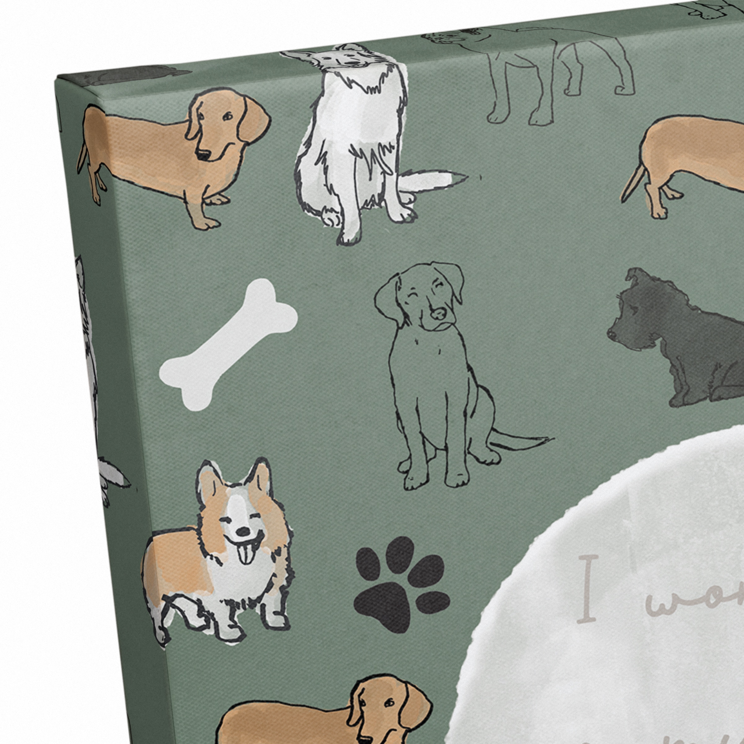 I Work Hard for My Dog Canvas Wall Art