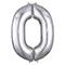 34" Silver Number Foil Balloon